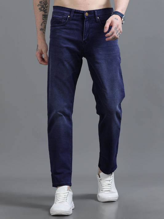 Mid Blue Relaxed Fit Denim Jeans