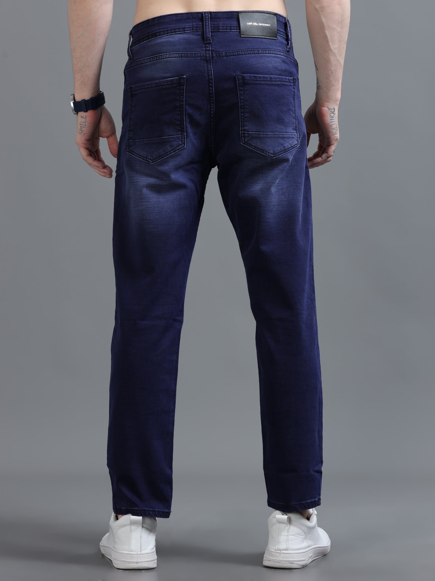 Mid Blue Relaxed Fit Denim Jeans
