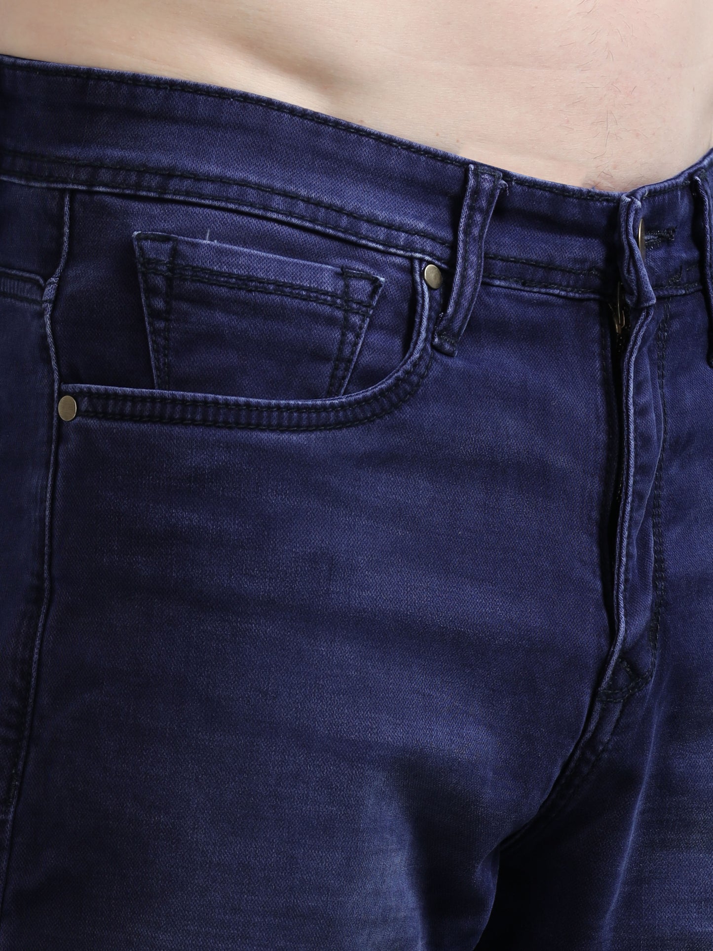 Mid Blue Relaxed Fit Denim Jeans