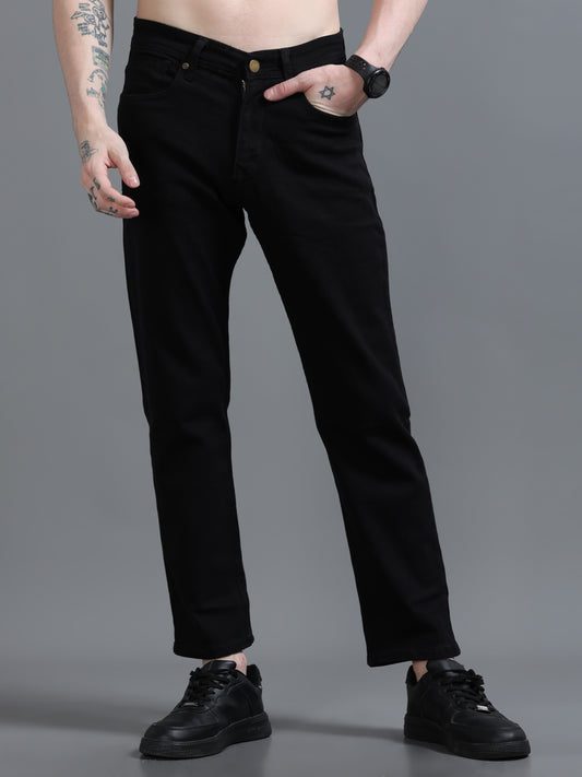 Black Relaxed Fit Denim Jeans