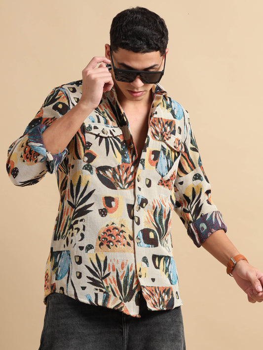 Tropical Print Design Shirt