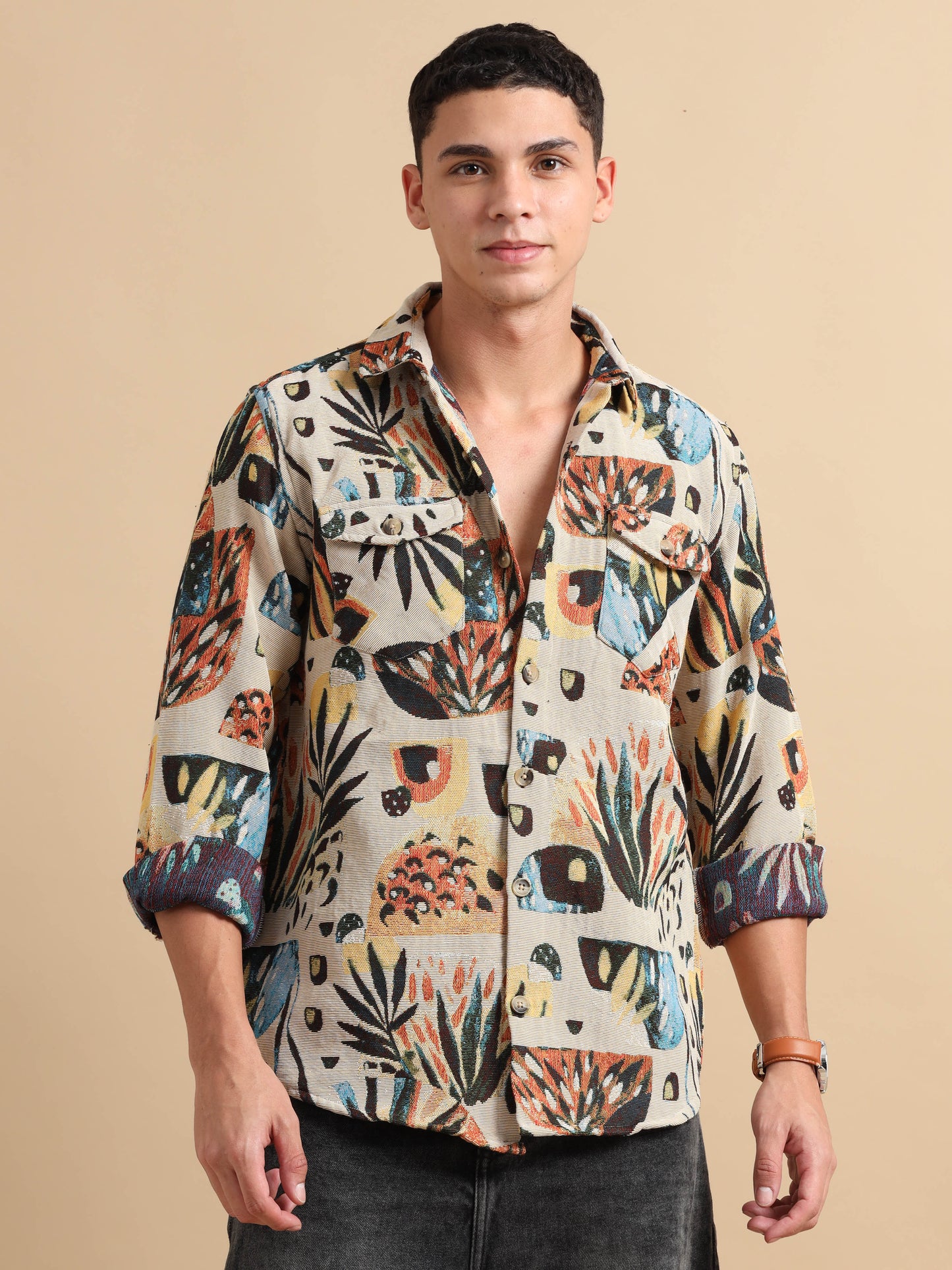 Tropical Print Design Shirt