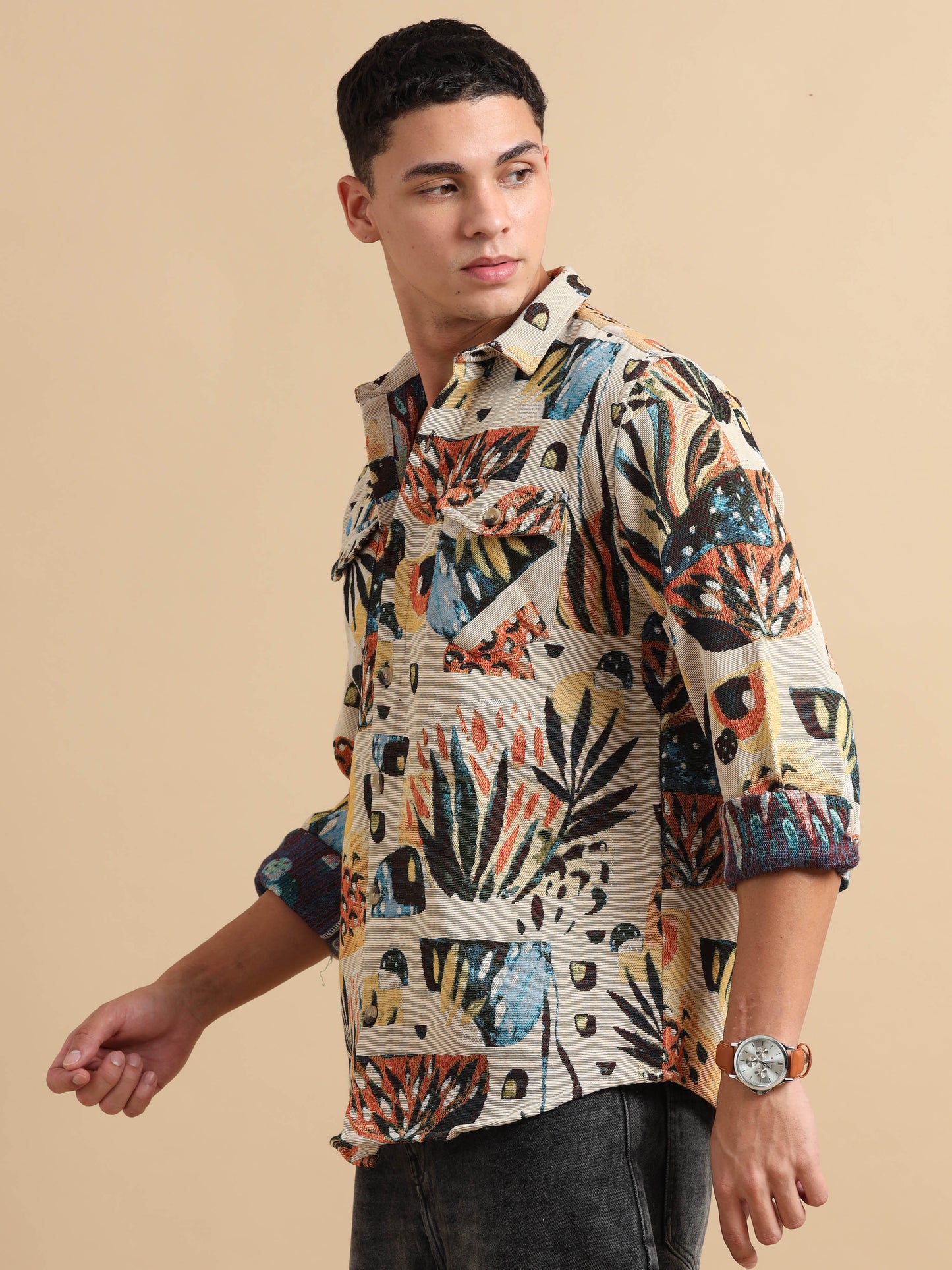 Tropical Print Design Shirt