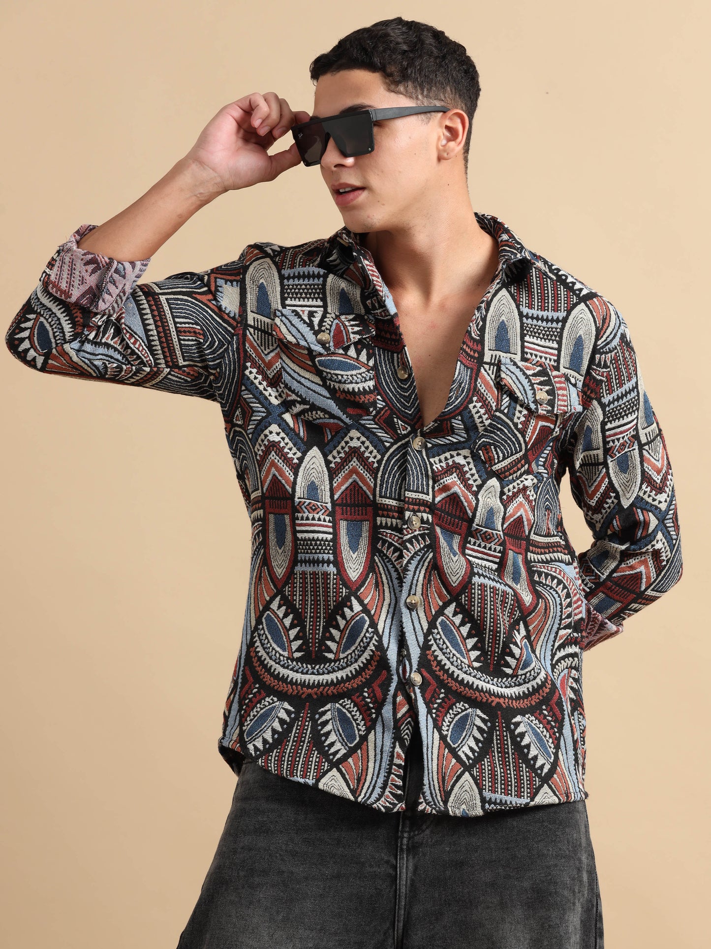 Ethnic Design Printed Shirt