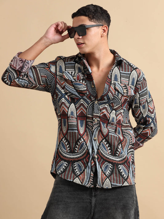 Ethnic Design Printed Shirt