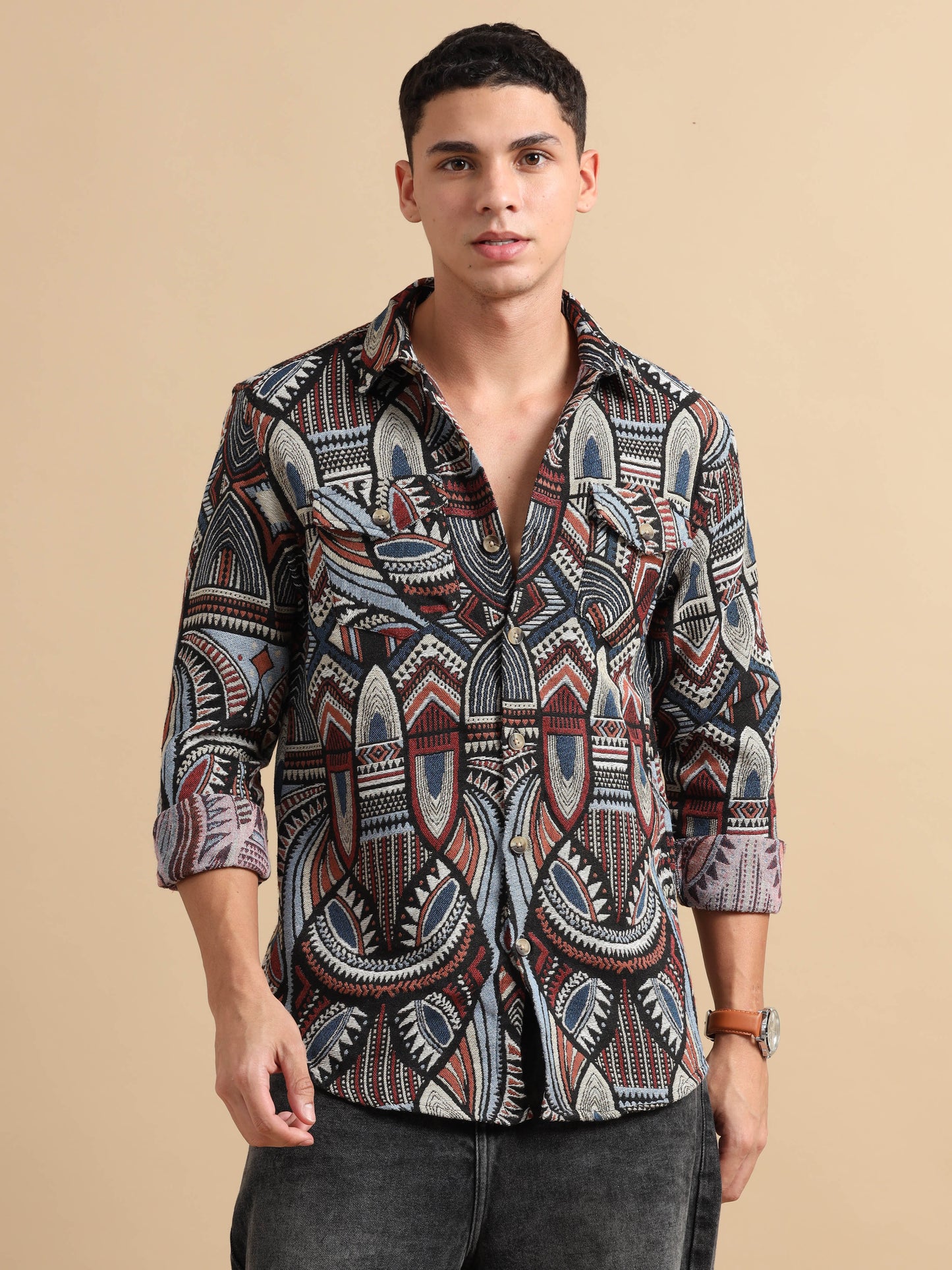 Ethnic Design Printed Shirt