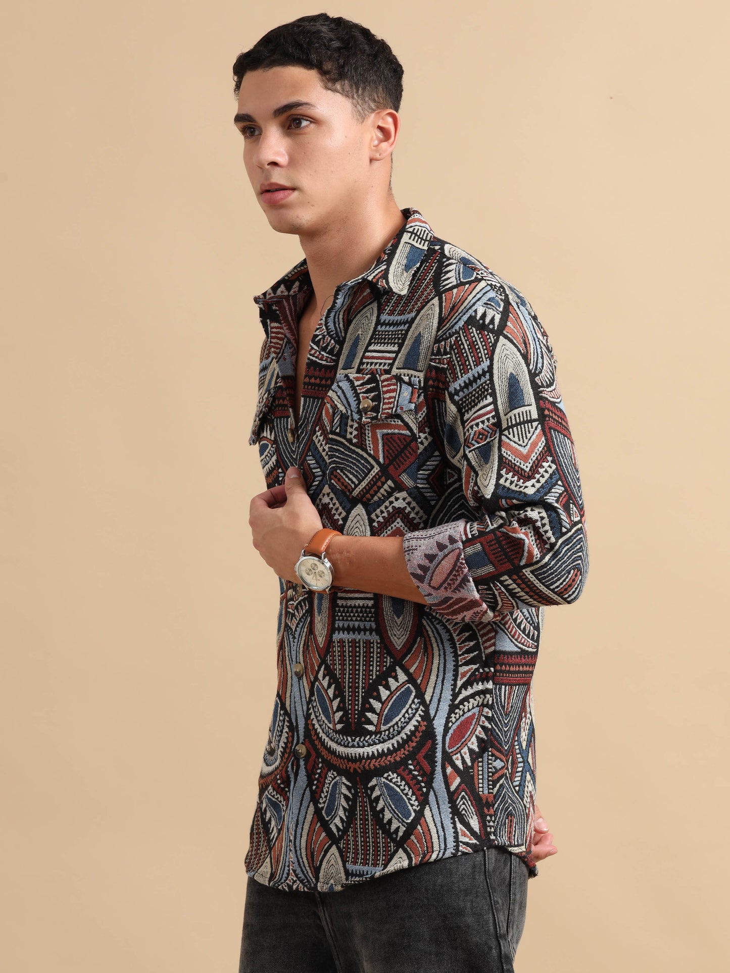 Ethnic Design Printed Shirt