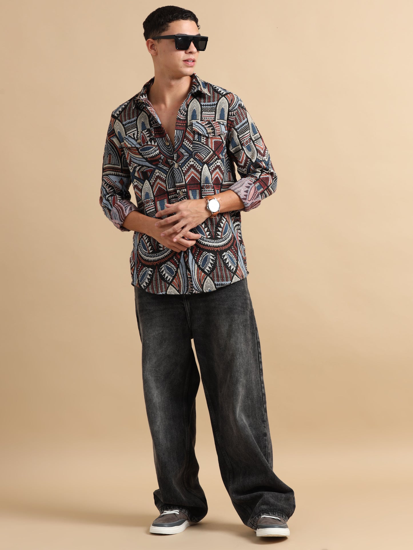 Ethnic Design Printed Shirt