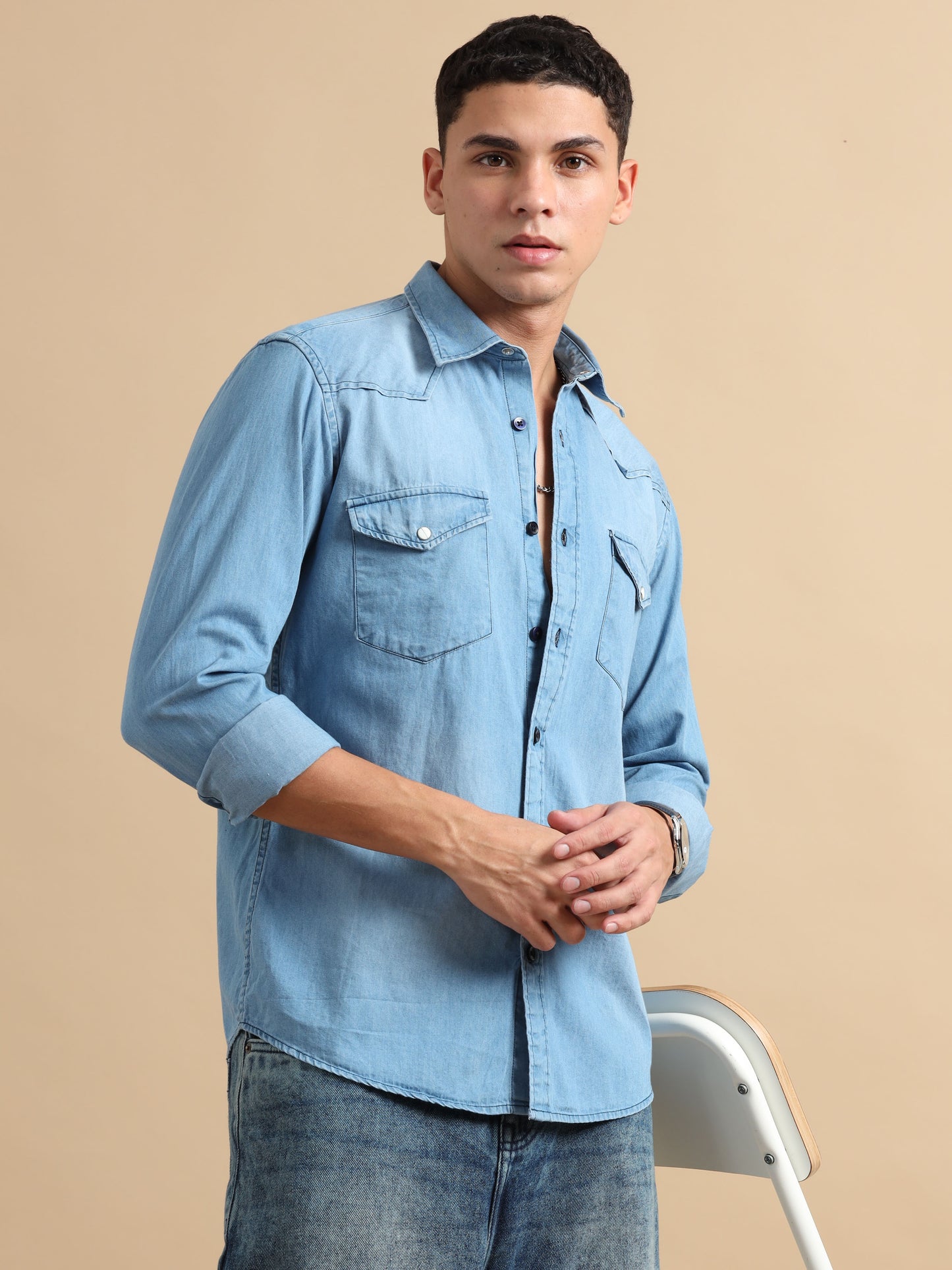 Light Blue Denim Shirt