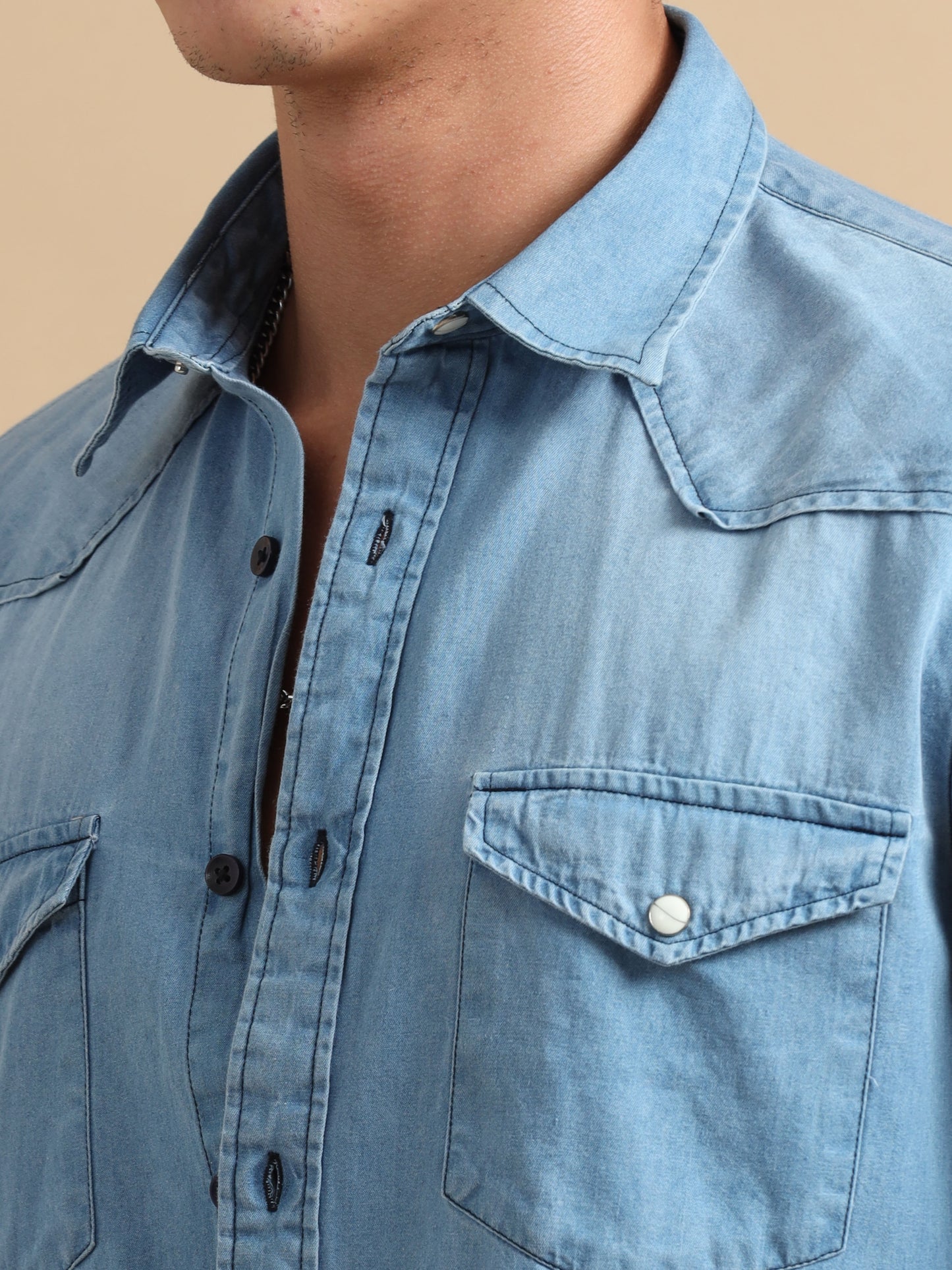 Light Blue Denim Shirt