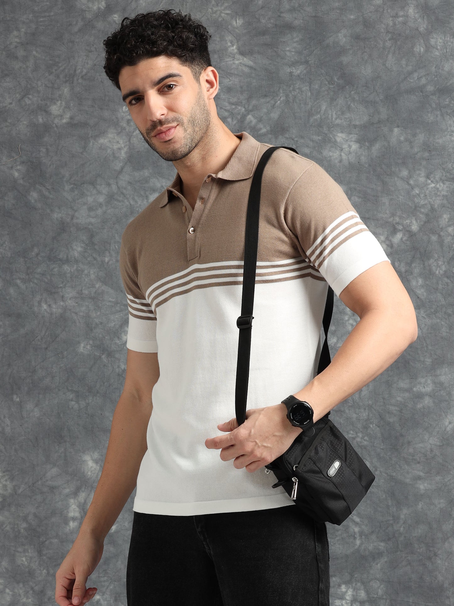 Classic Polo Tee - Dusty Brown