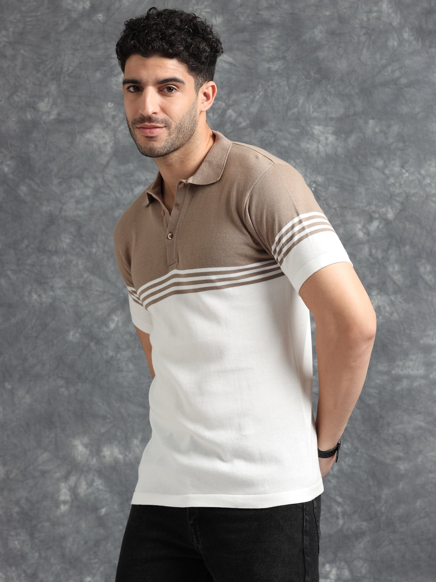 Classic Polo Tee - Dusty Brown
