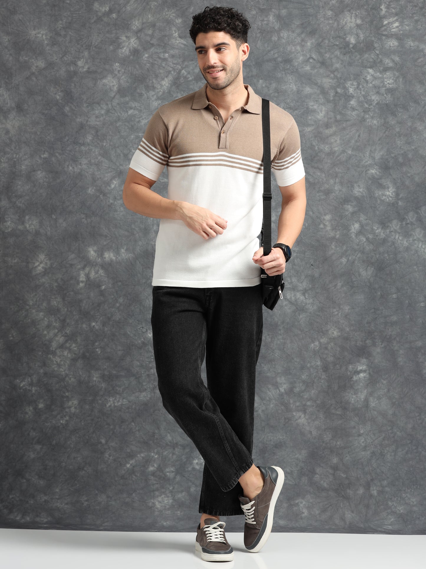Classic Polo Tee - Dusty Brown