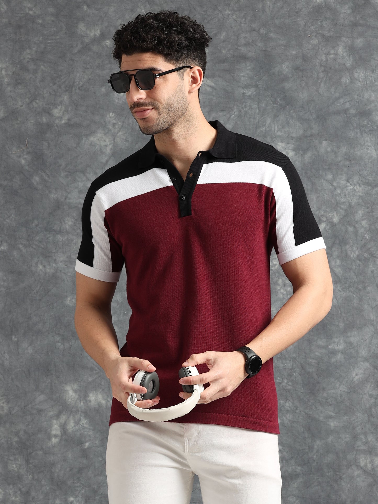 Classic Polo Tee - Tricolor design