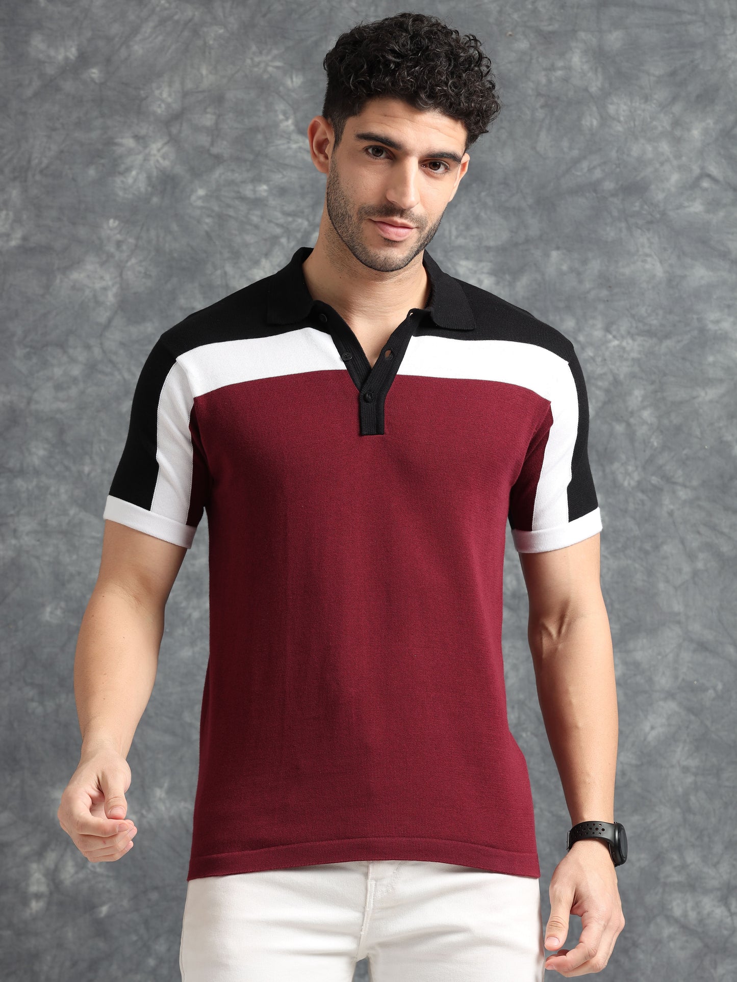Classic Polo Tee - Tricolor design