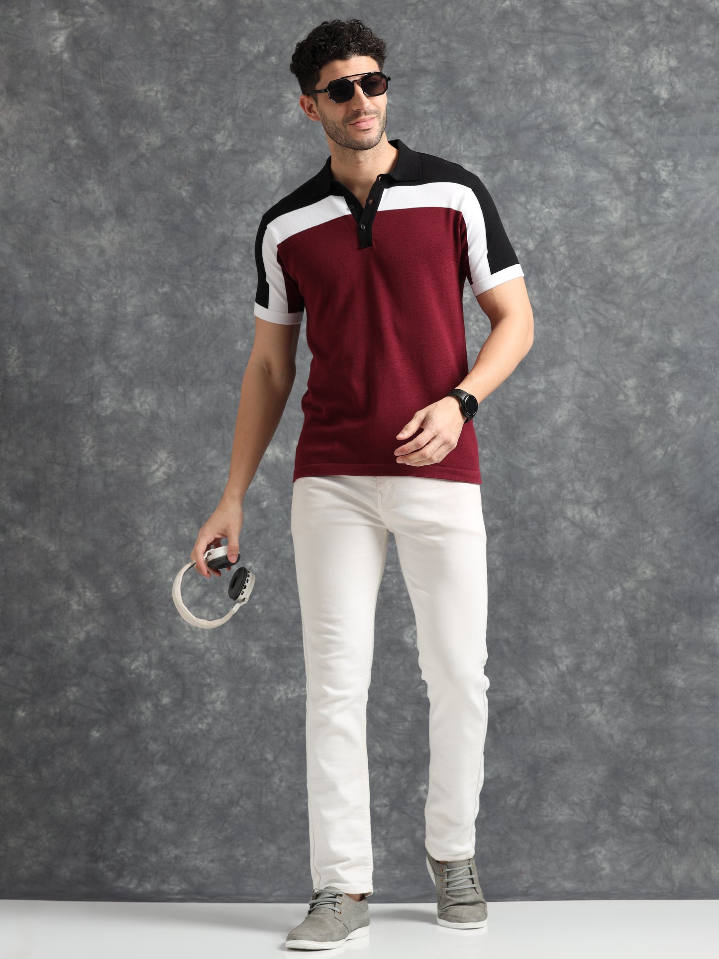 Classic Polo Tee - Tricolor design