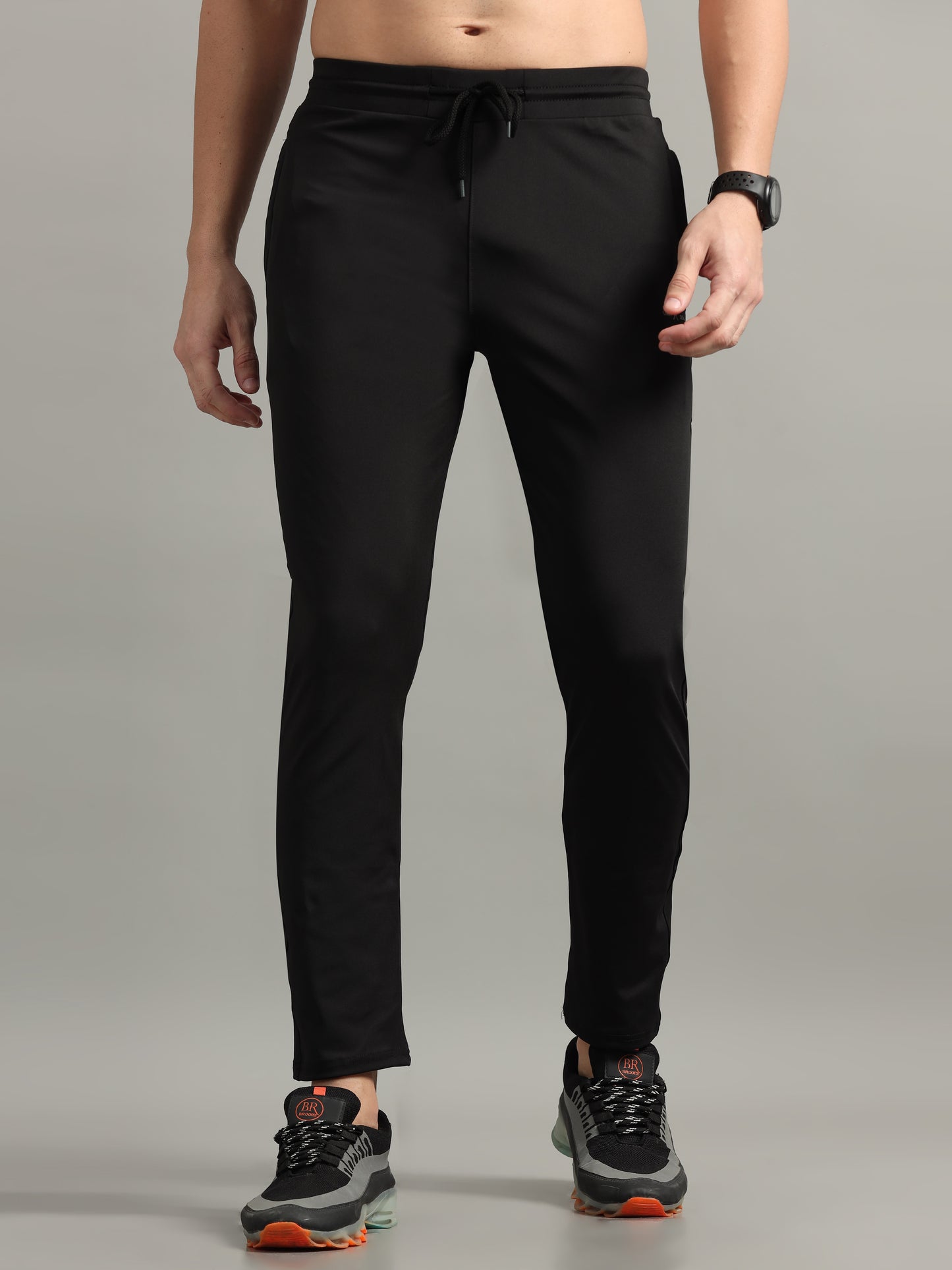 Black 4 Way Lycra Track Pant