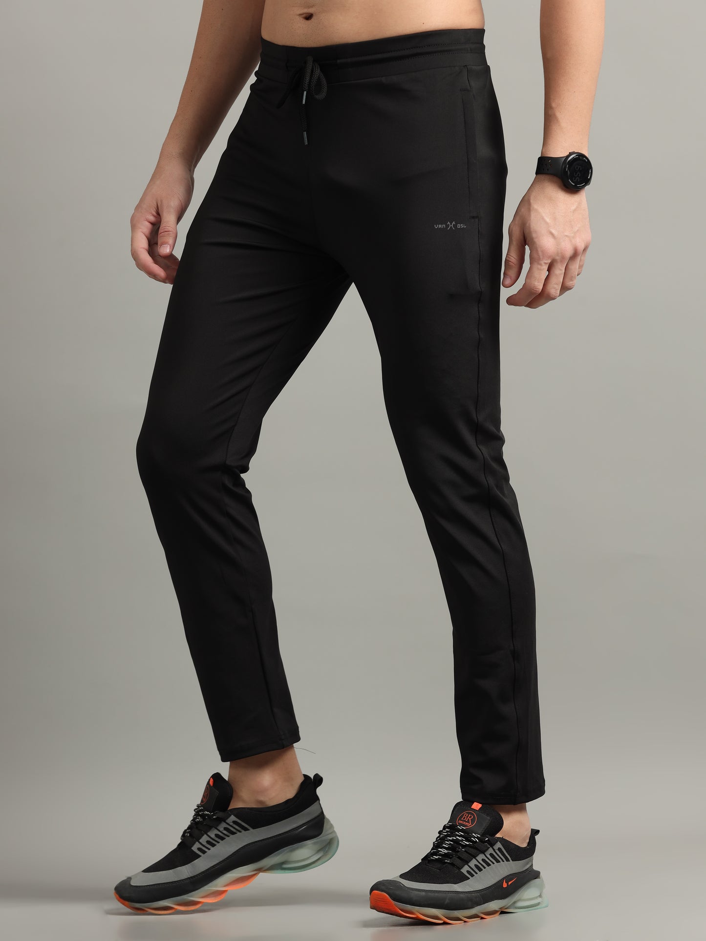 Black 4 Way Lycra Track Pant