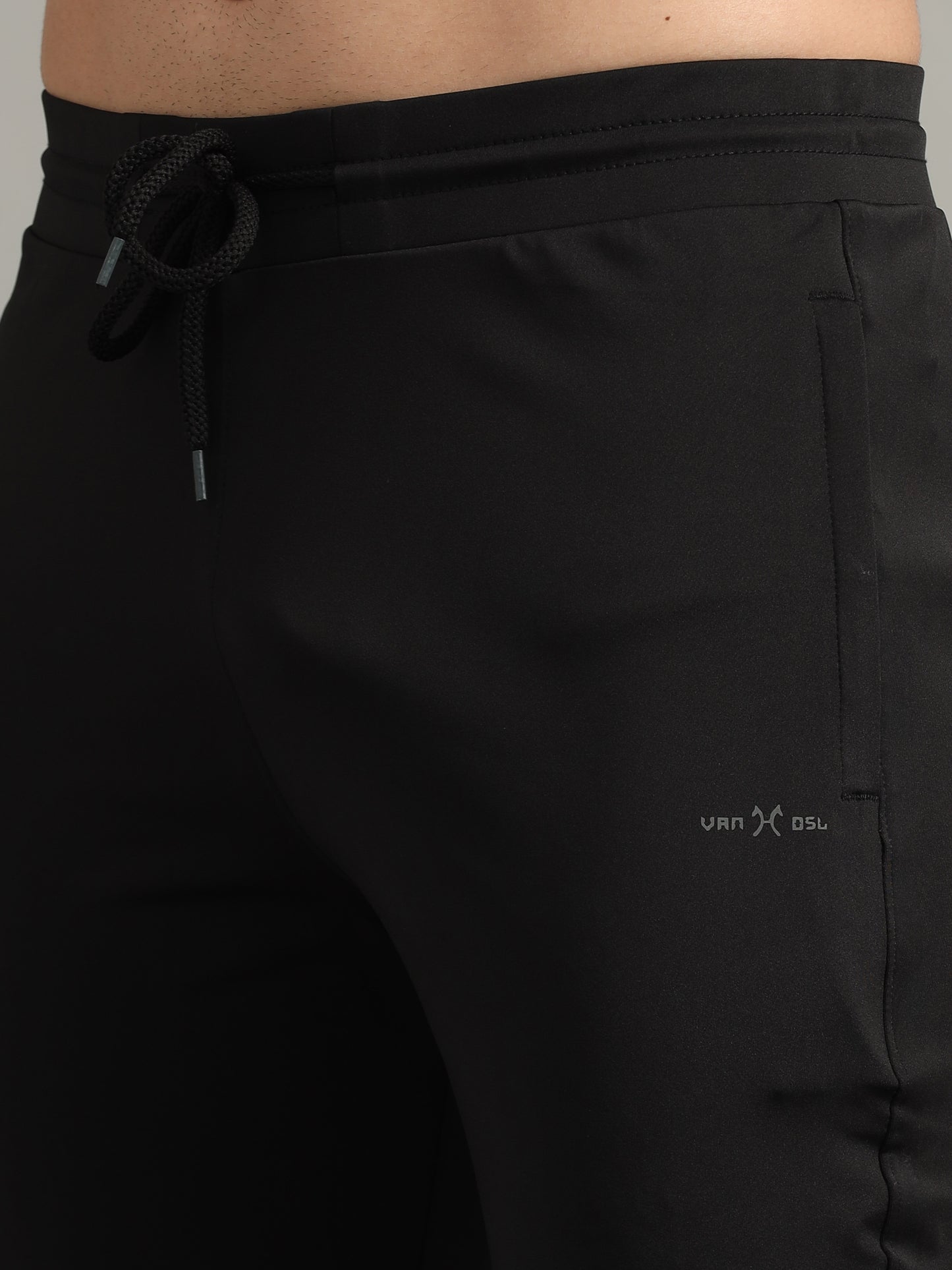 Black 4 Way Lycra Track Pant