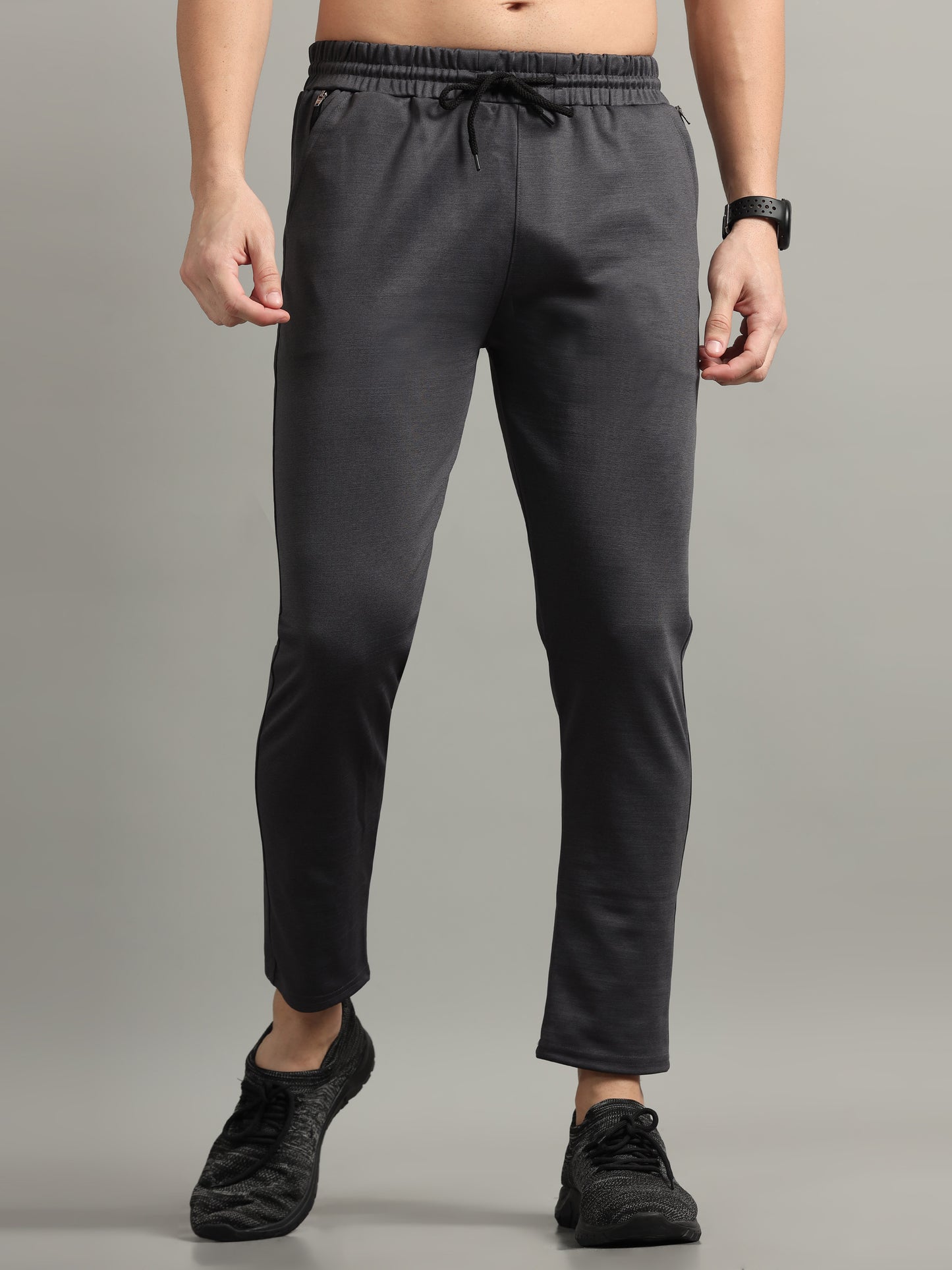 Charcoal 4 Way Lycra Track Pant