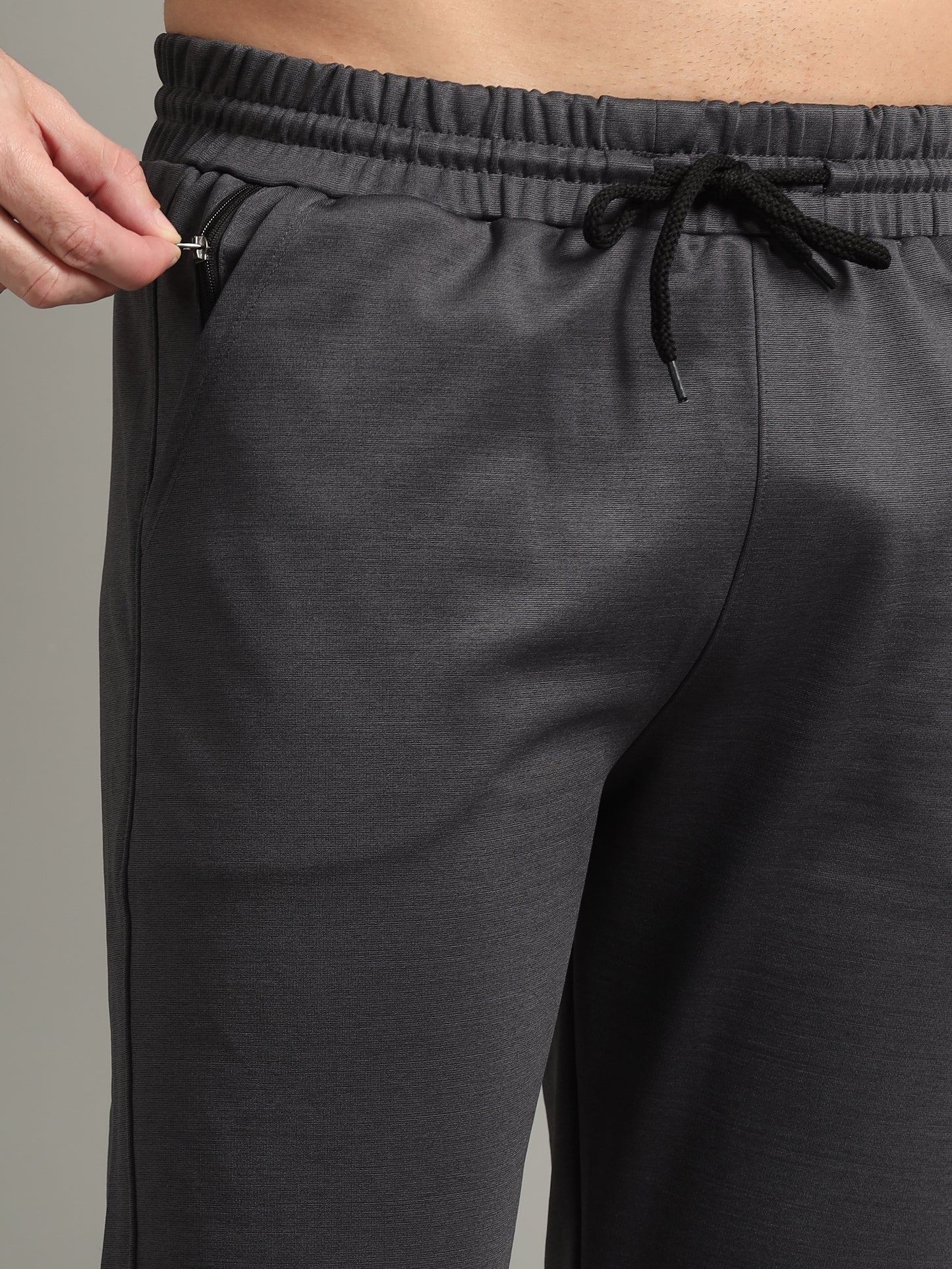 Charcoal 4 Way Lycra Track Pant