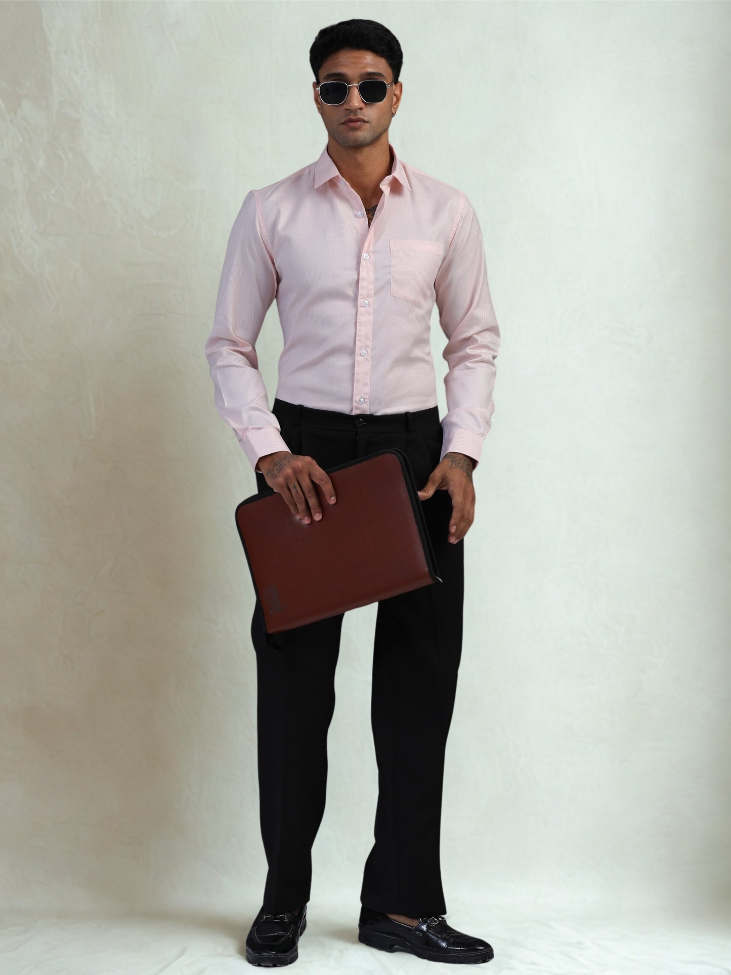 Light PEACH Giza Formal shirts