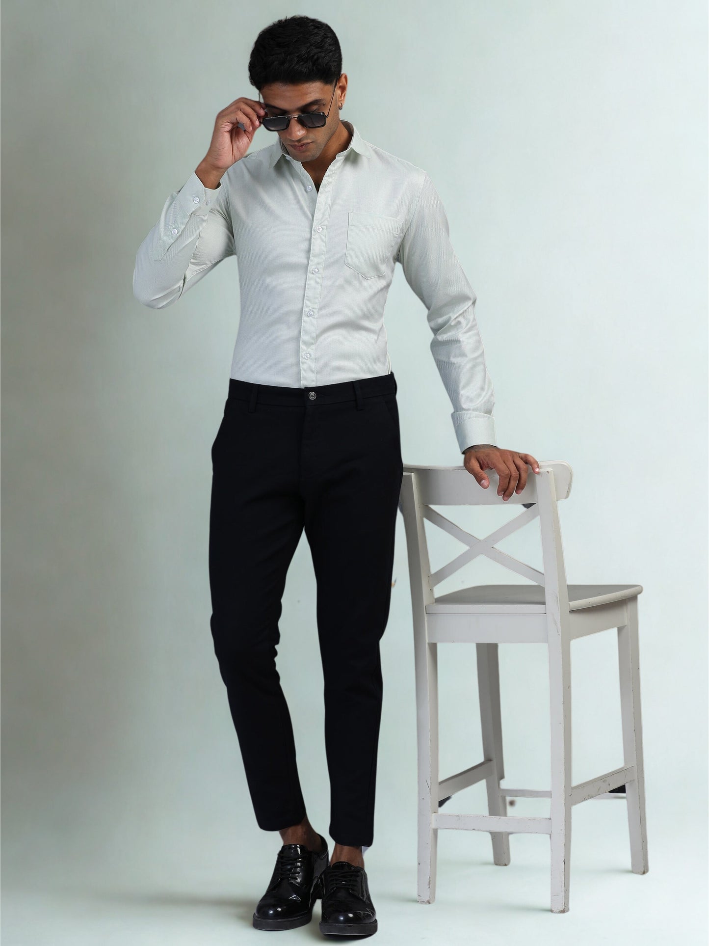LIGHTEST Green Giza Formal shirts