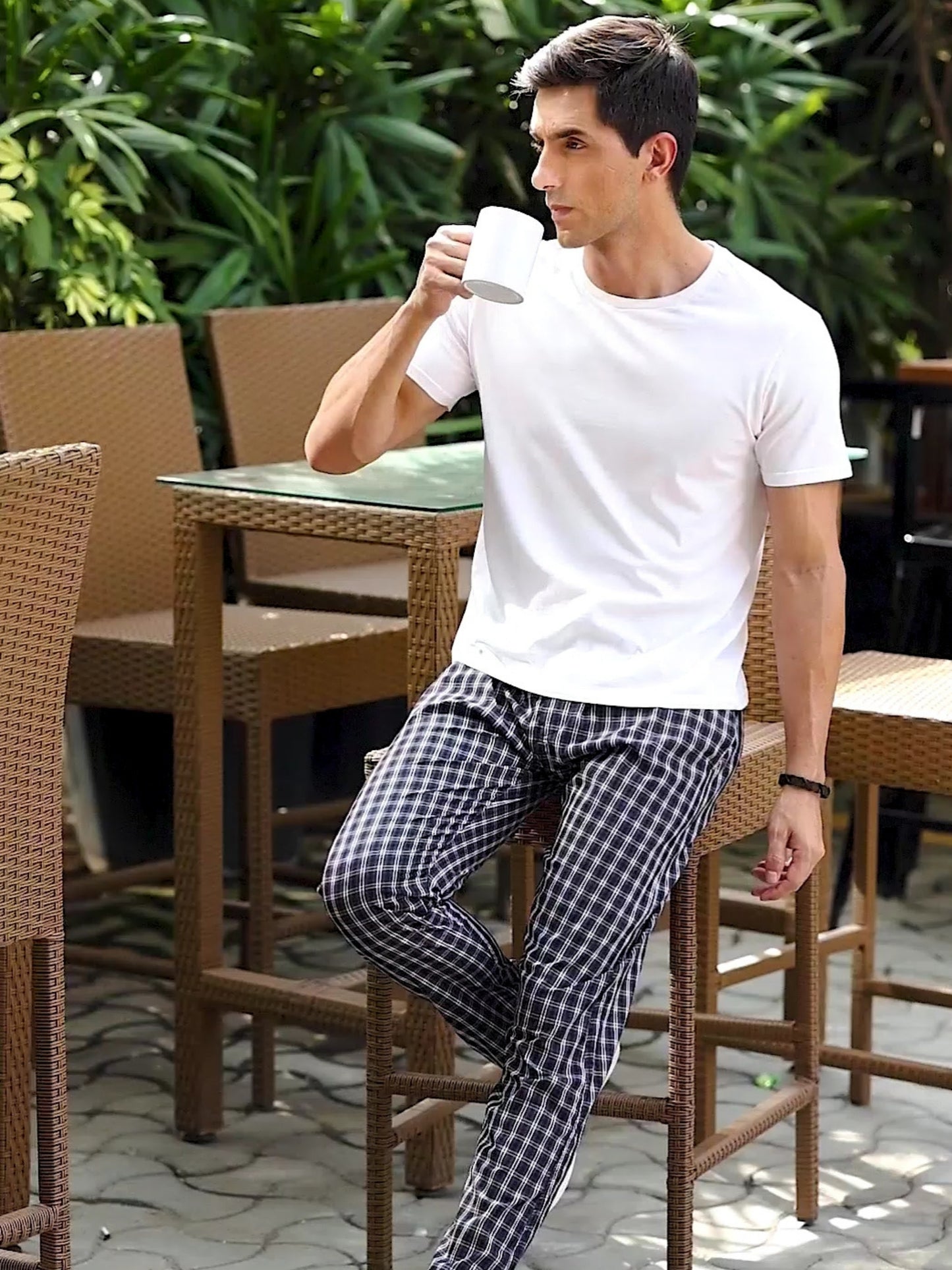 Checks Pyjama with zip pocket
