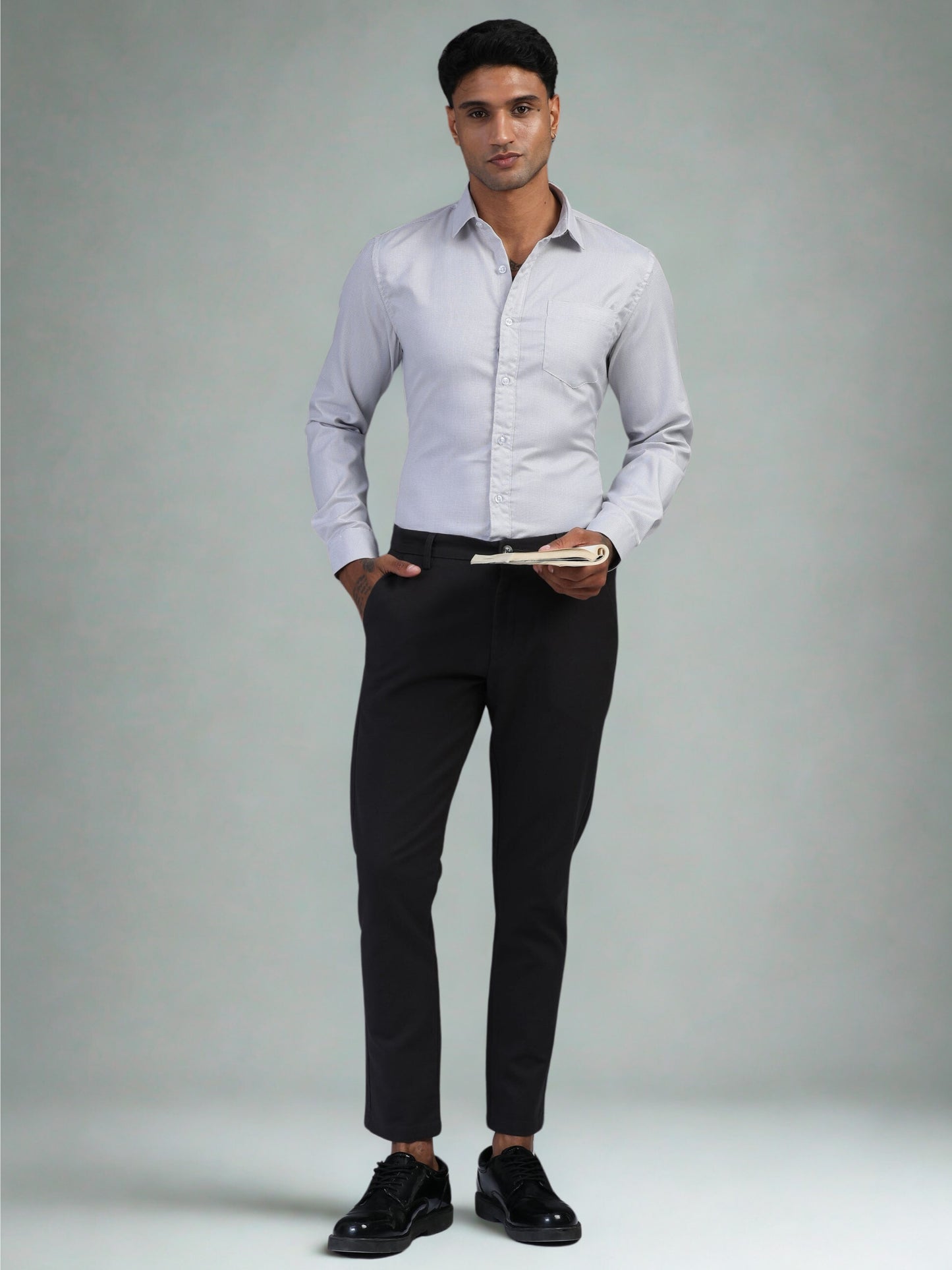 LIGHT Grey Giza Formal shirts
