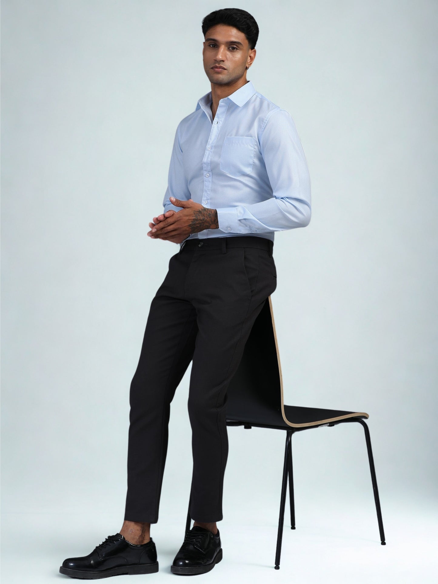 Hex Blue Giza Formal shirts