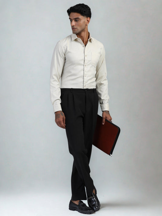 Cream Giza Formal shirt