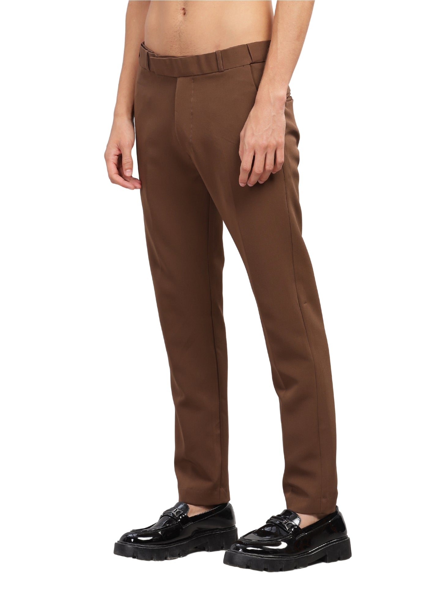 Brown Flexi Waist Trouser