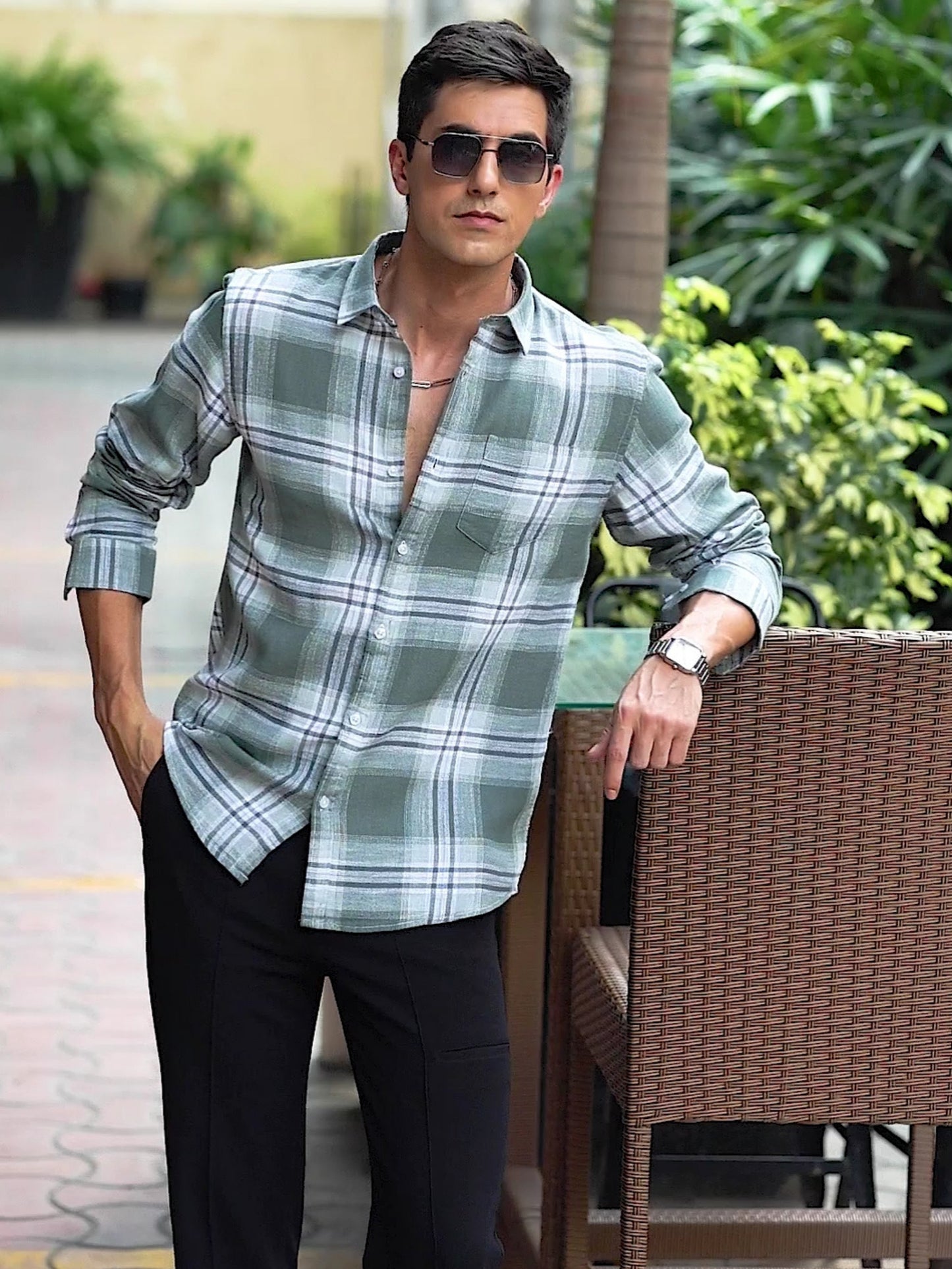 Green Checkered shirt