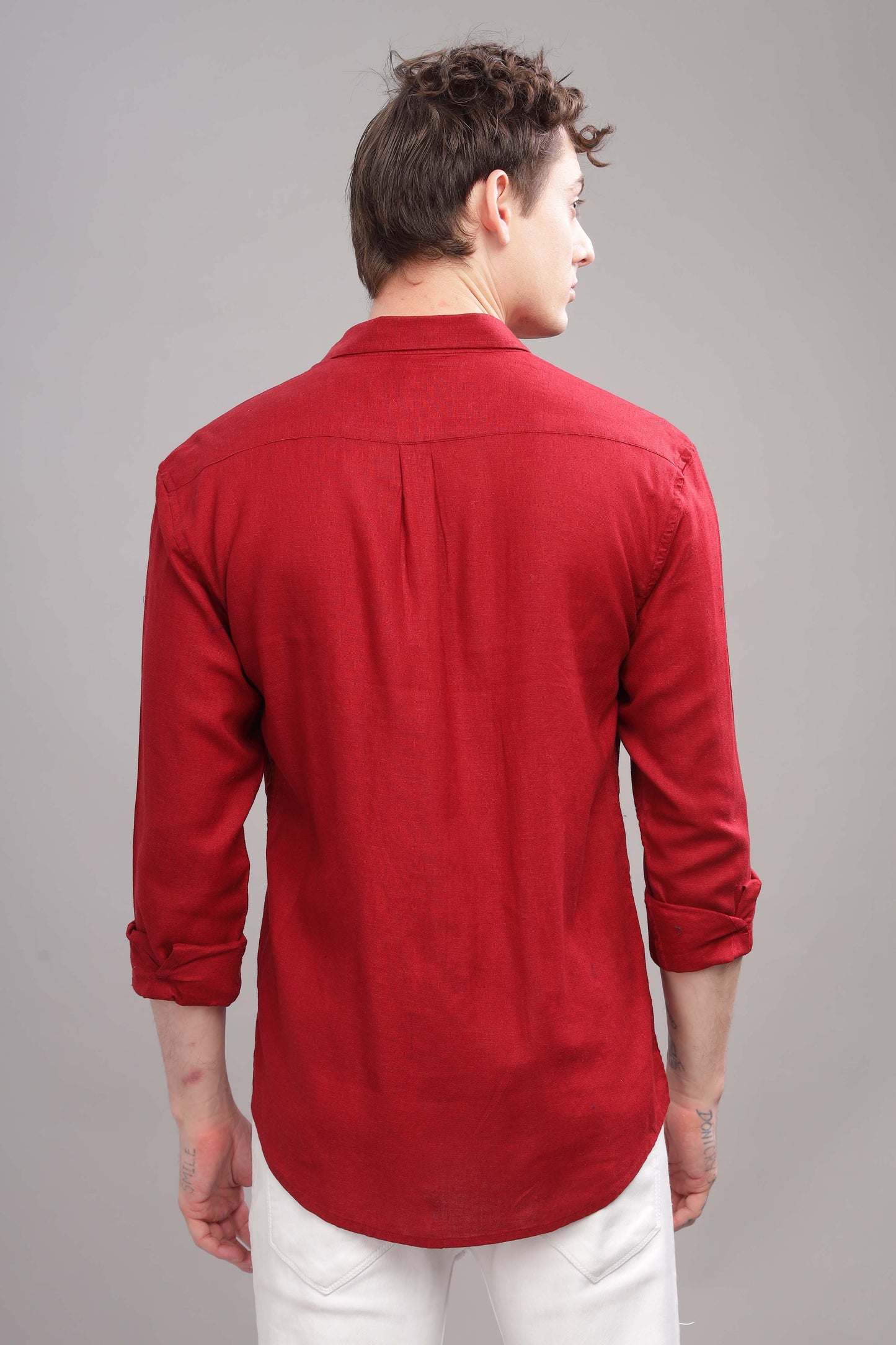 Pure Linen Red Shirt