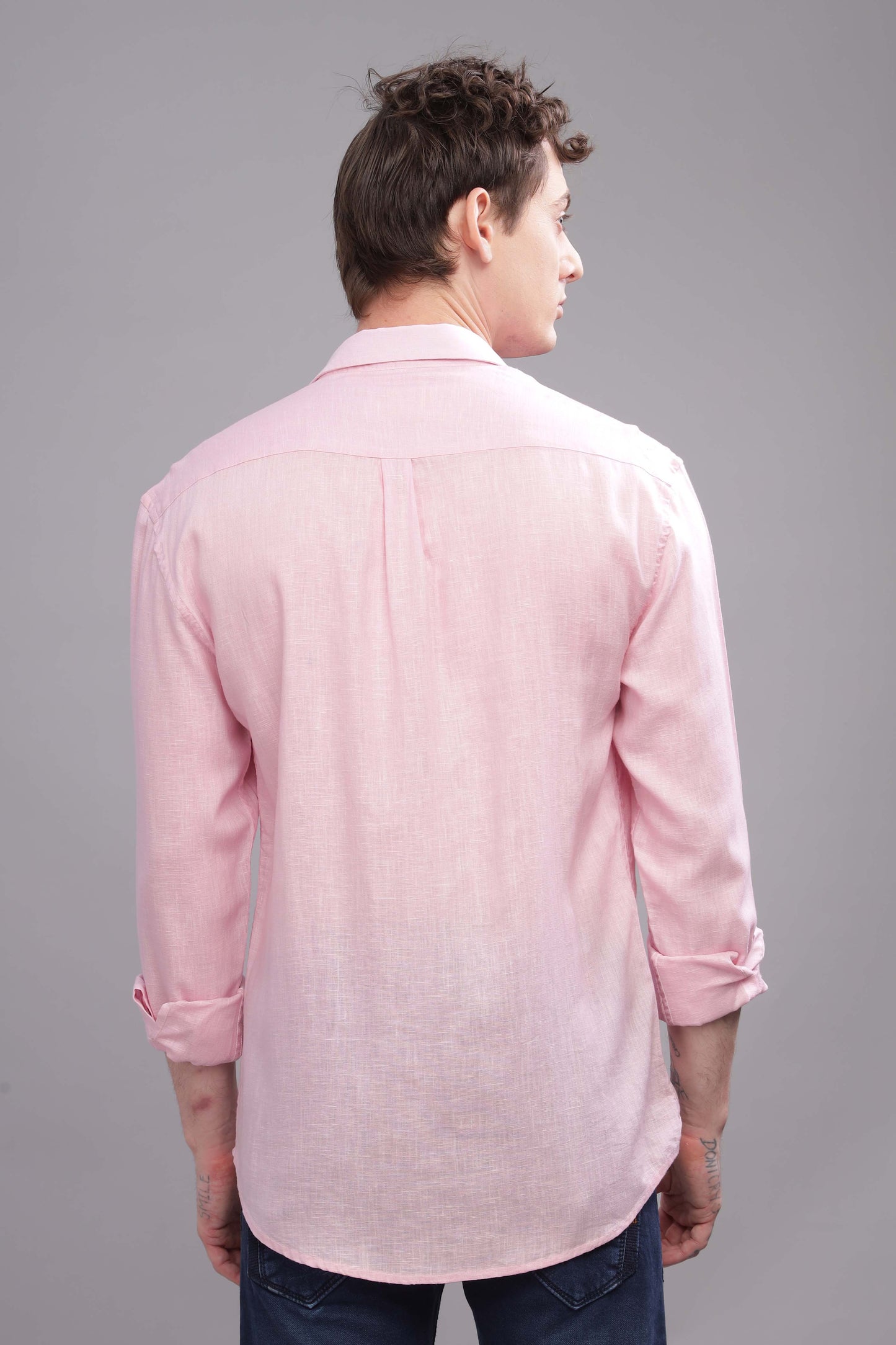 Pure Linen Pink Shirt