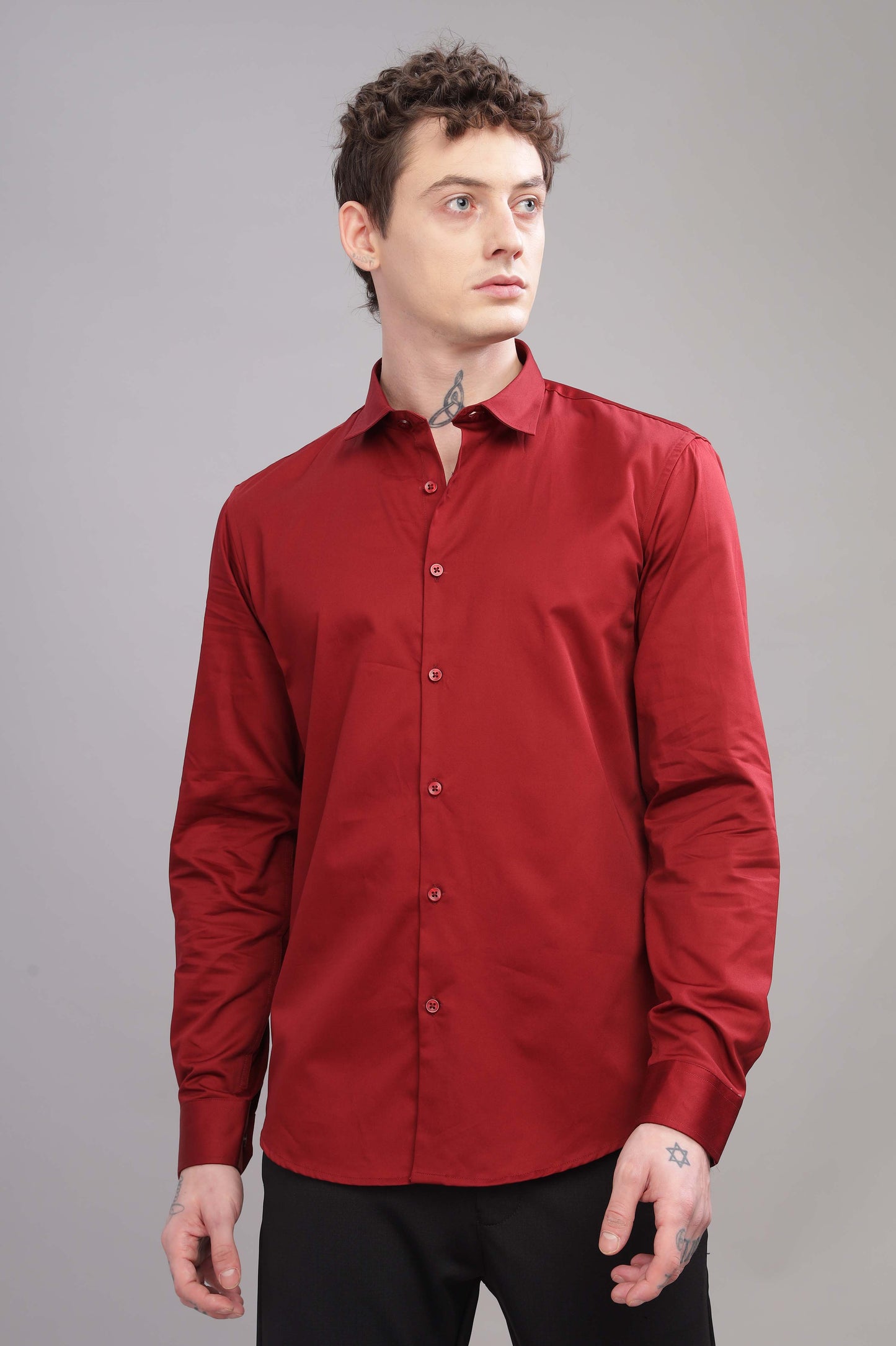Red Satin Shirt