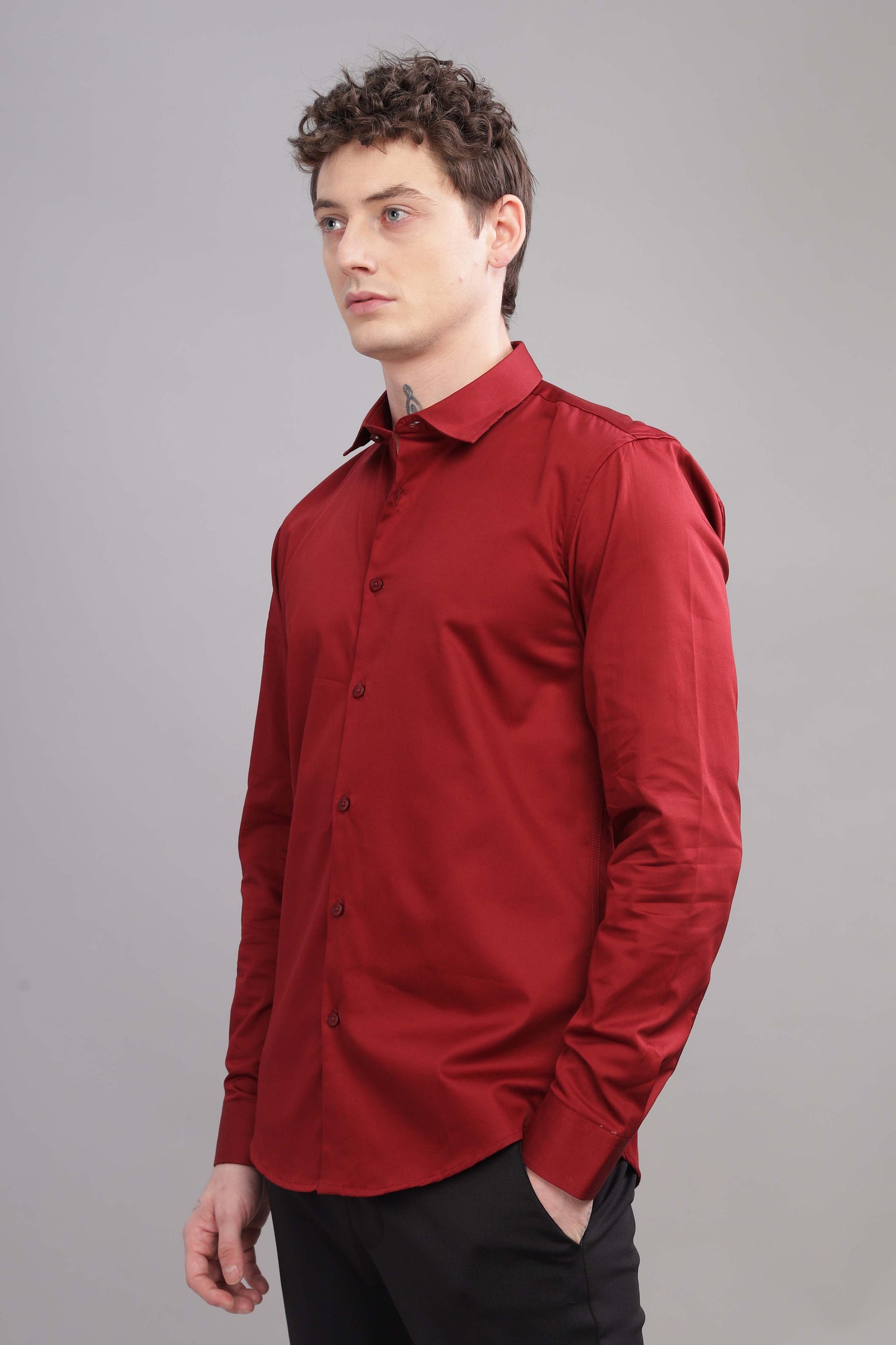 Red Satin Shirt