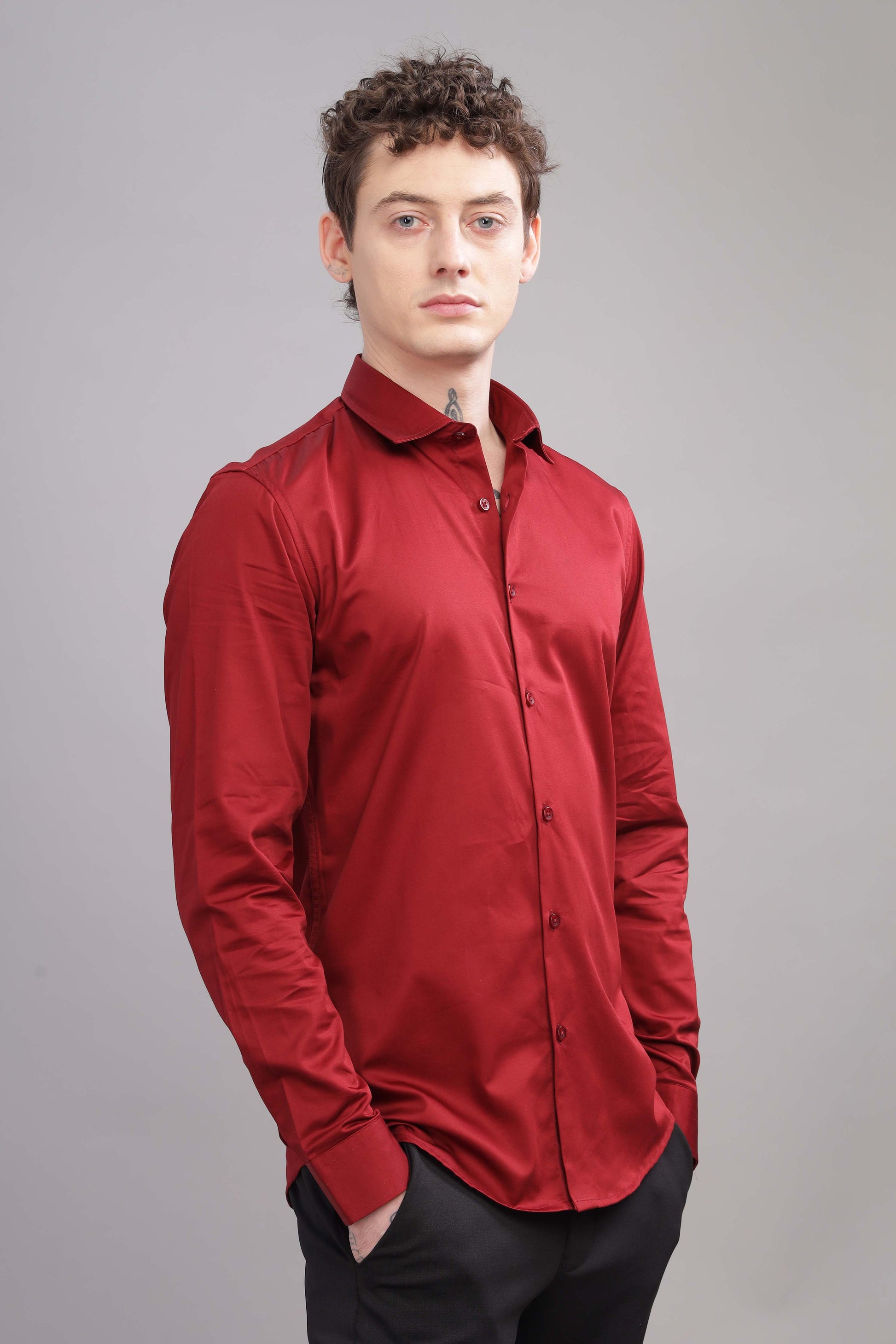 Red Satin Shirt