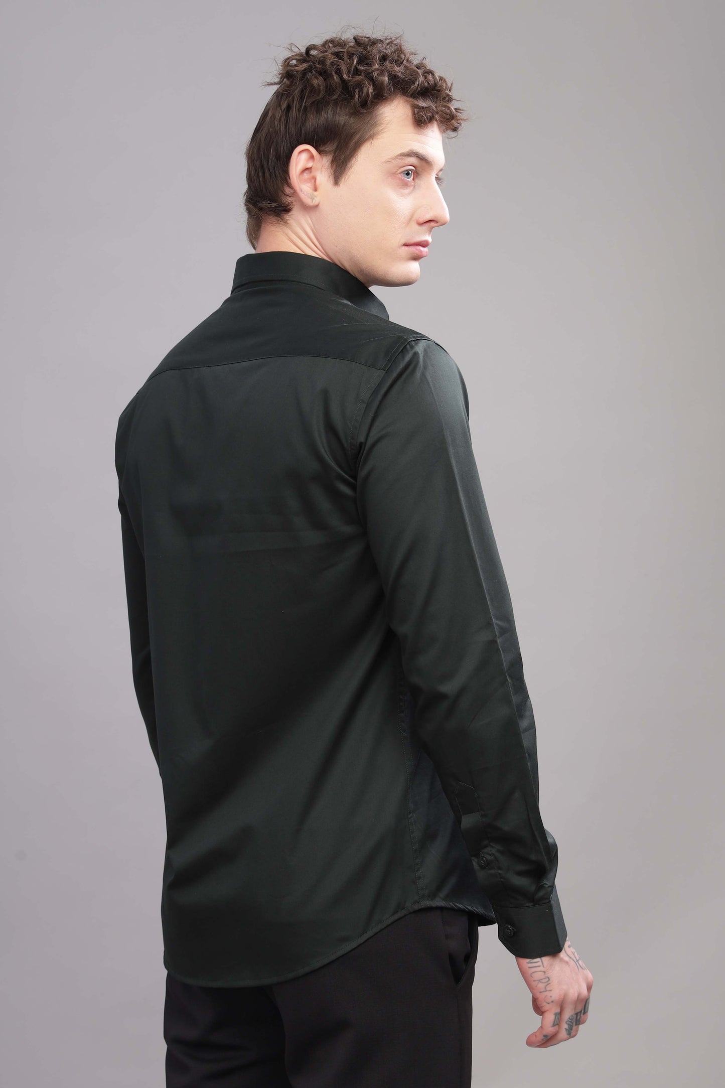 Olive Satin Shirt