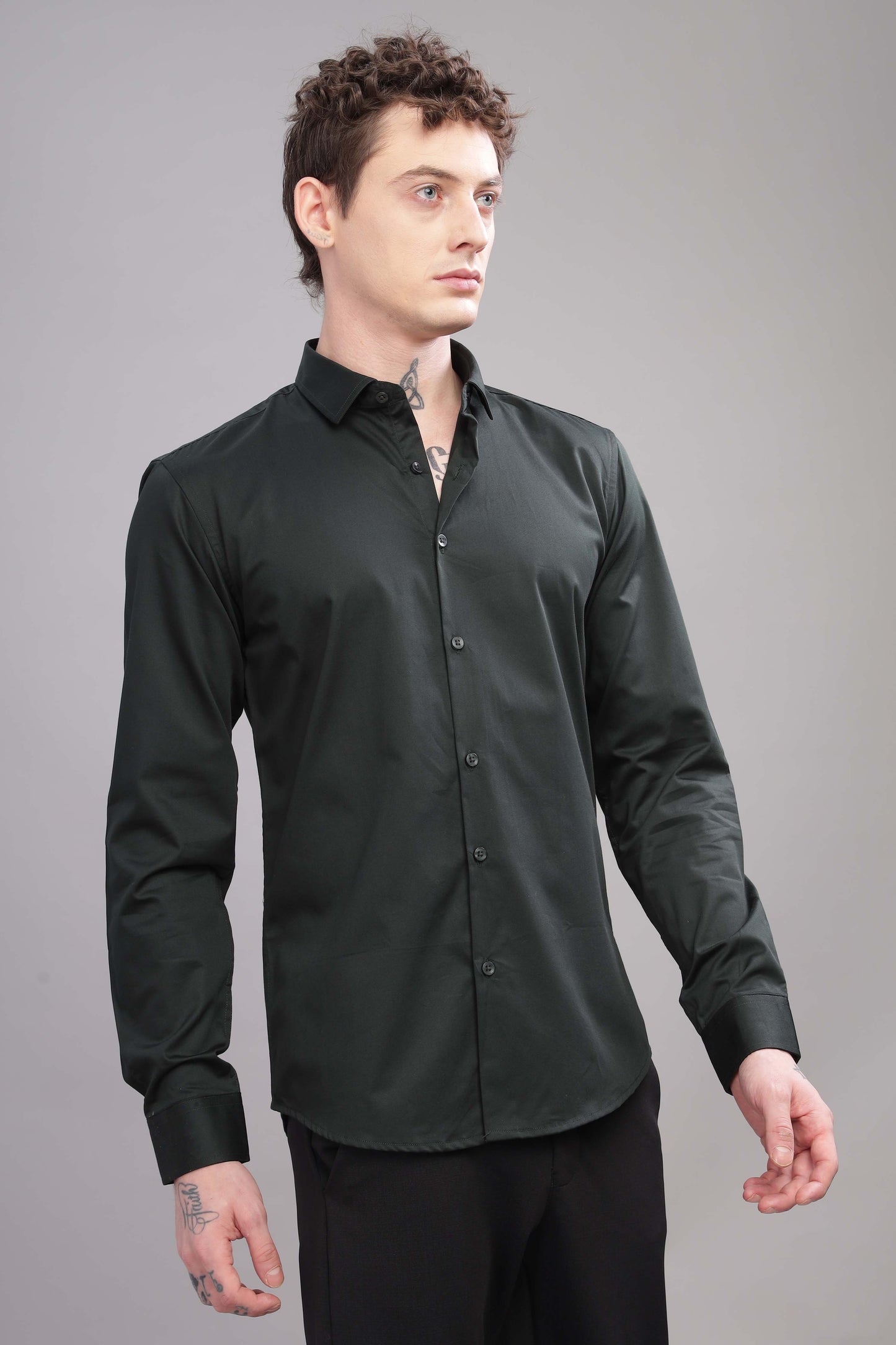 Olive Satin Shirt