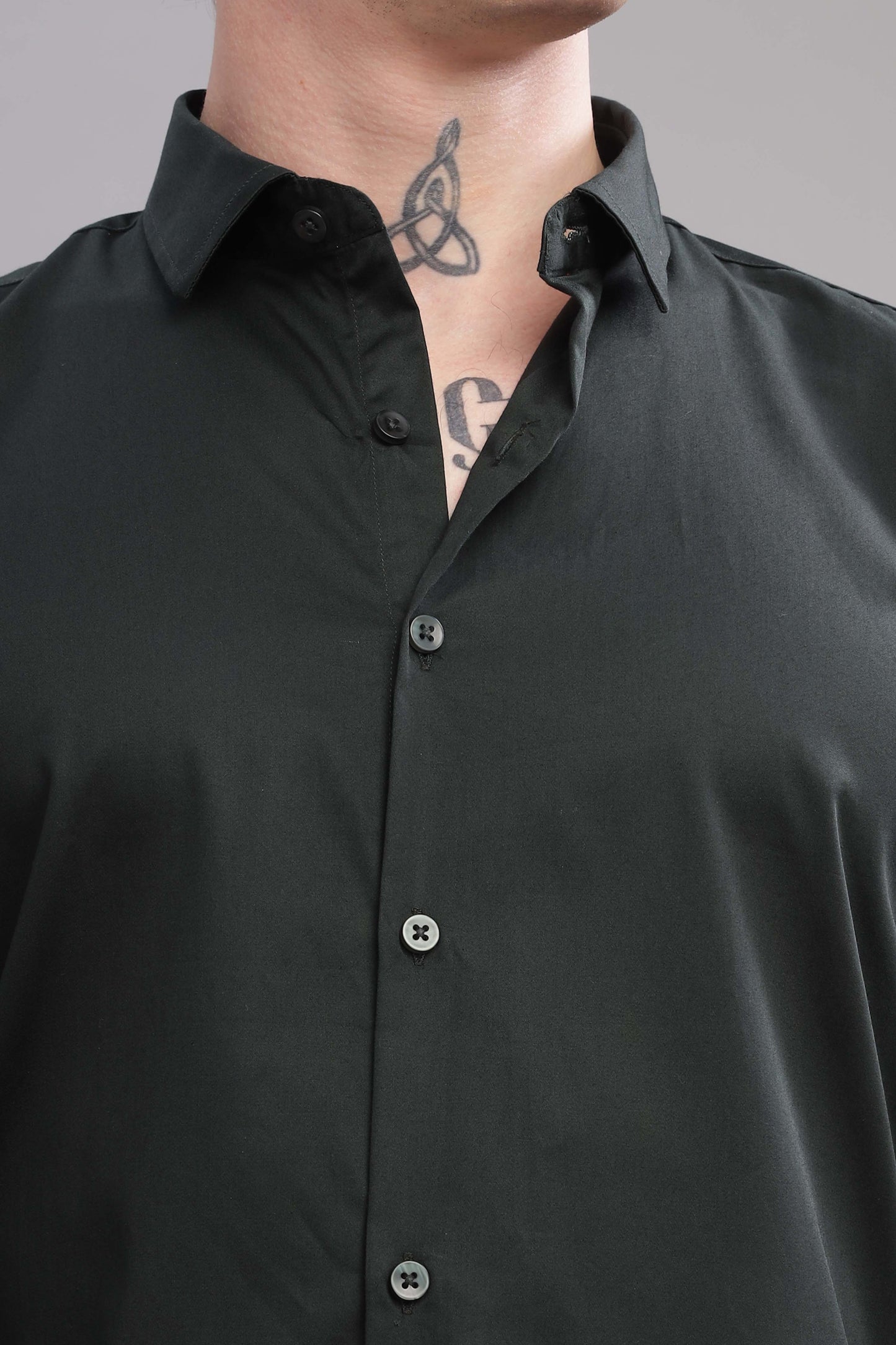 Olive Satin Shirt
