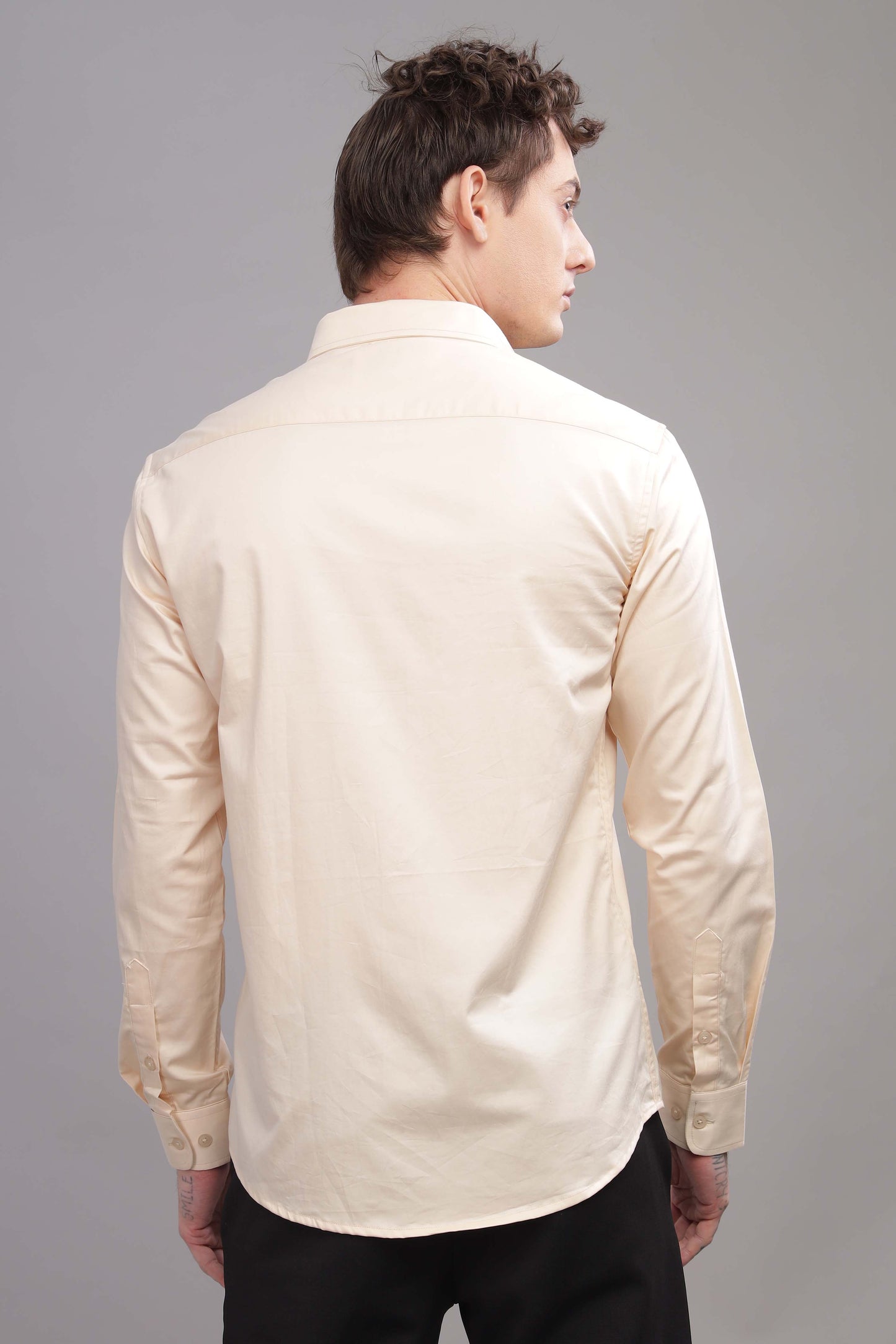 Pure Satin Cream Shirts