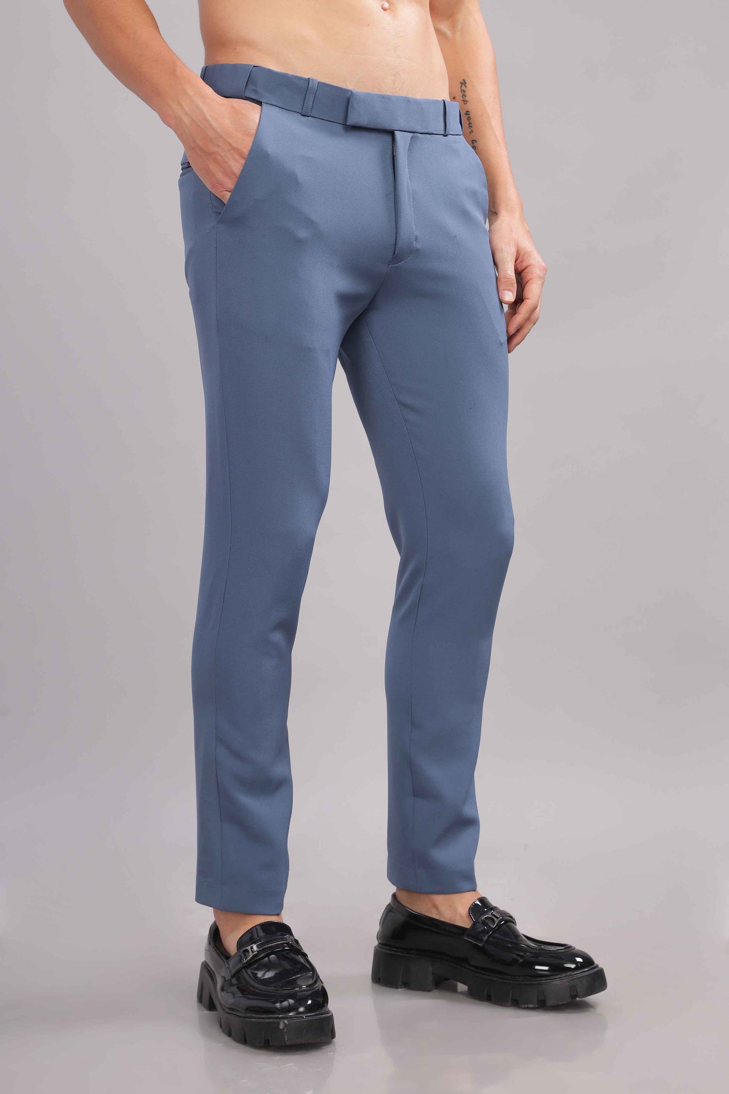 Crystal Blue Flexi Waist Trouser
