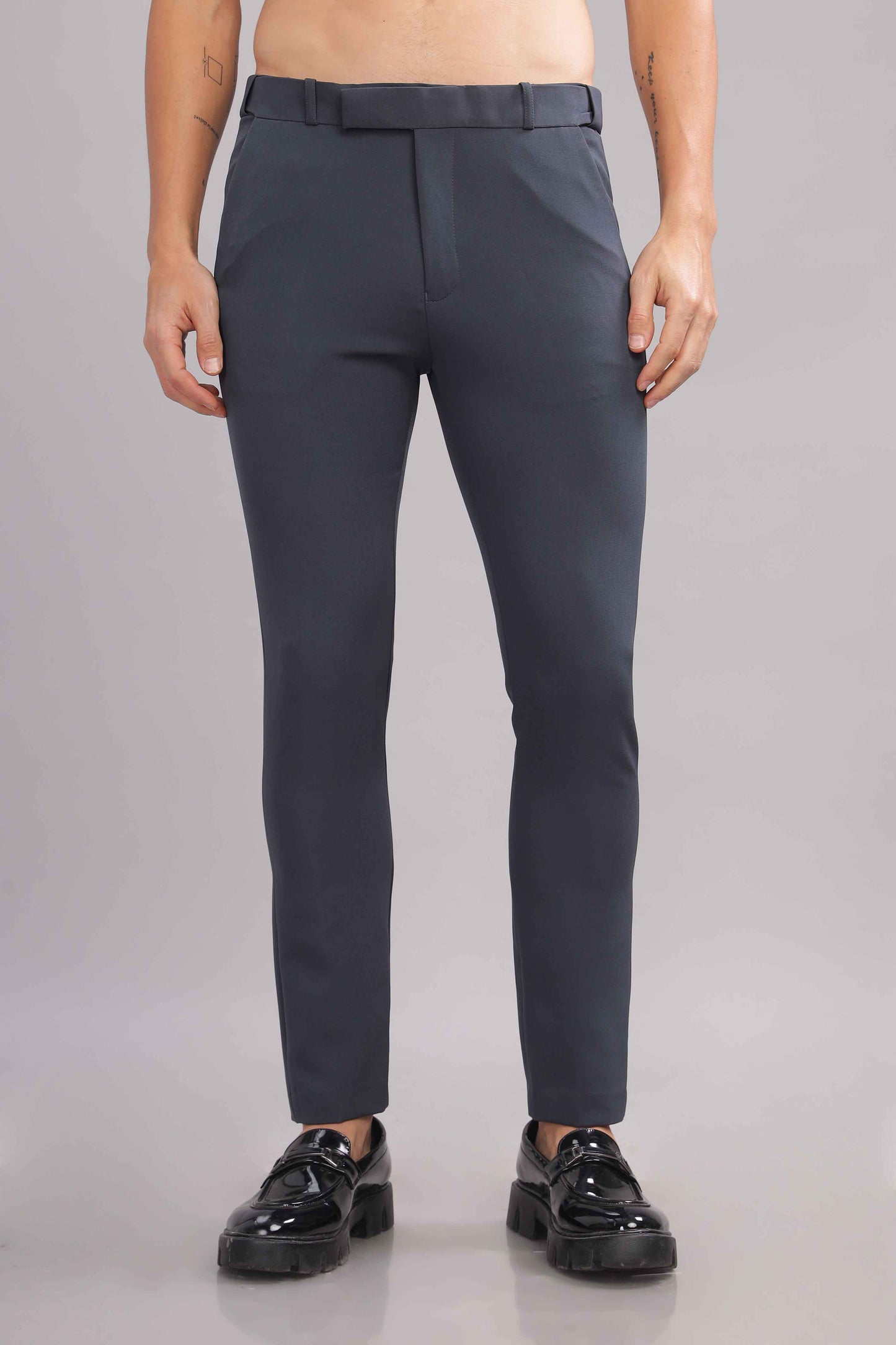 Jet Grey Flexi Waist Trouser