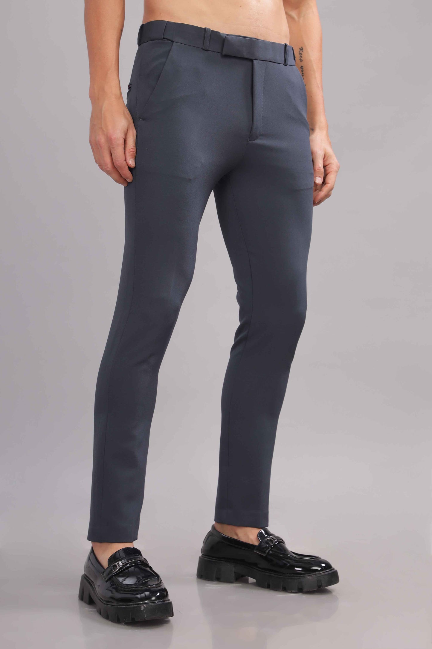 Jet Grey Flexi Waist Trouser