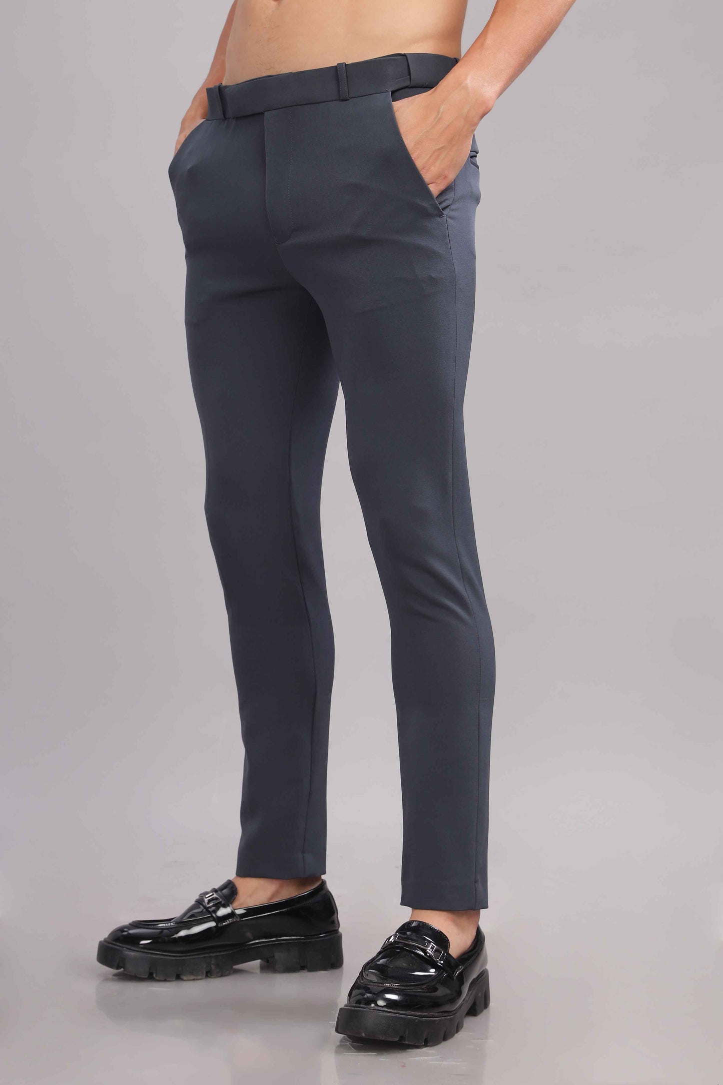 Jet Grey Flexi Waist Trouser