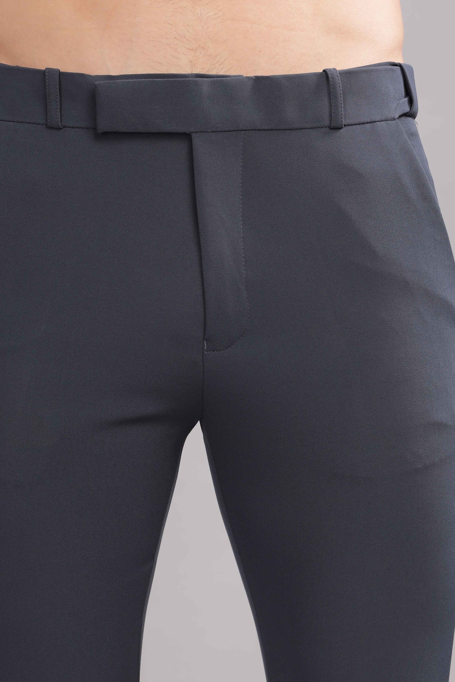 Jet Grey Flexi Waist Trouser