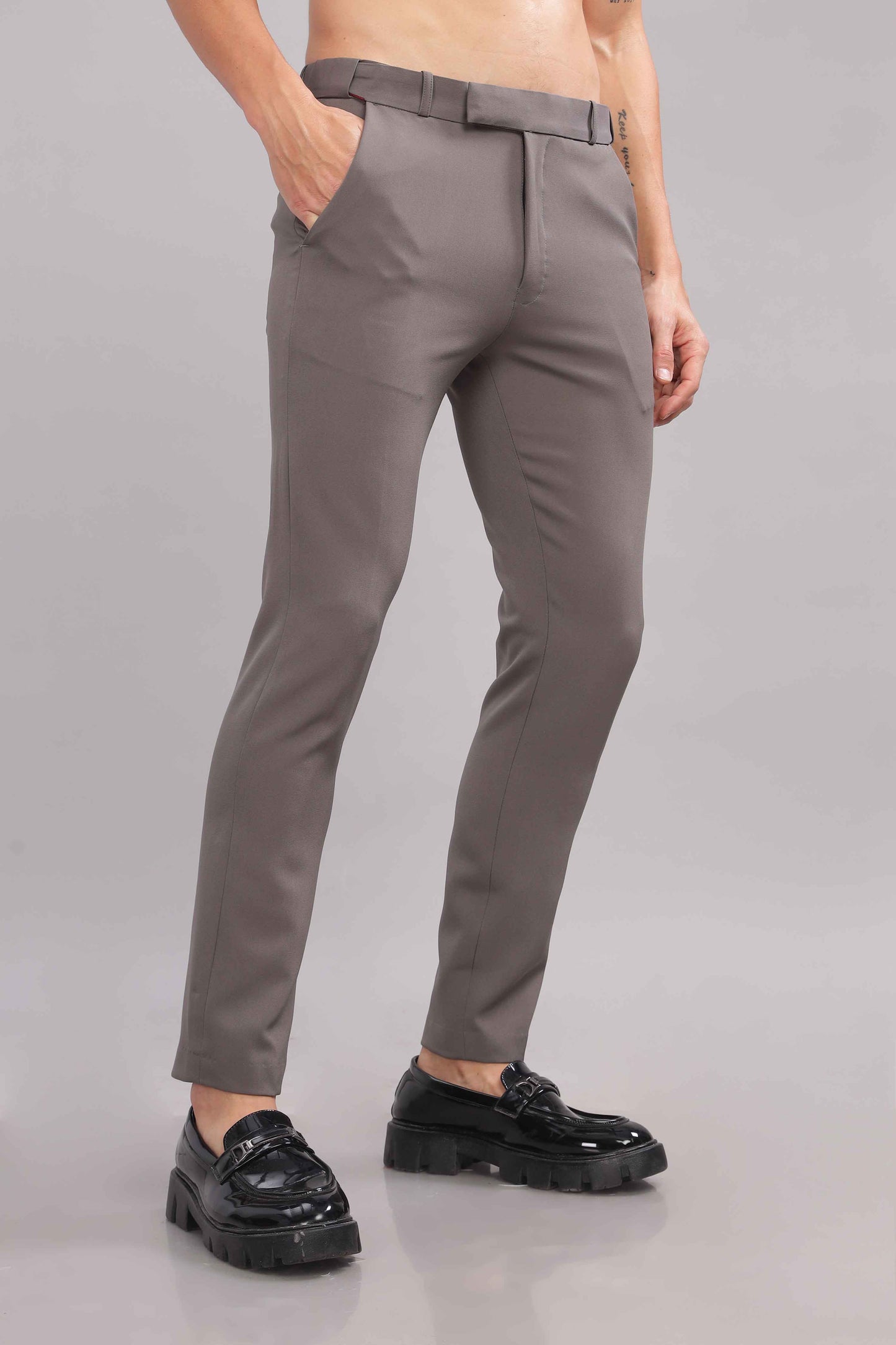 Stone Flexi Waist Trouser