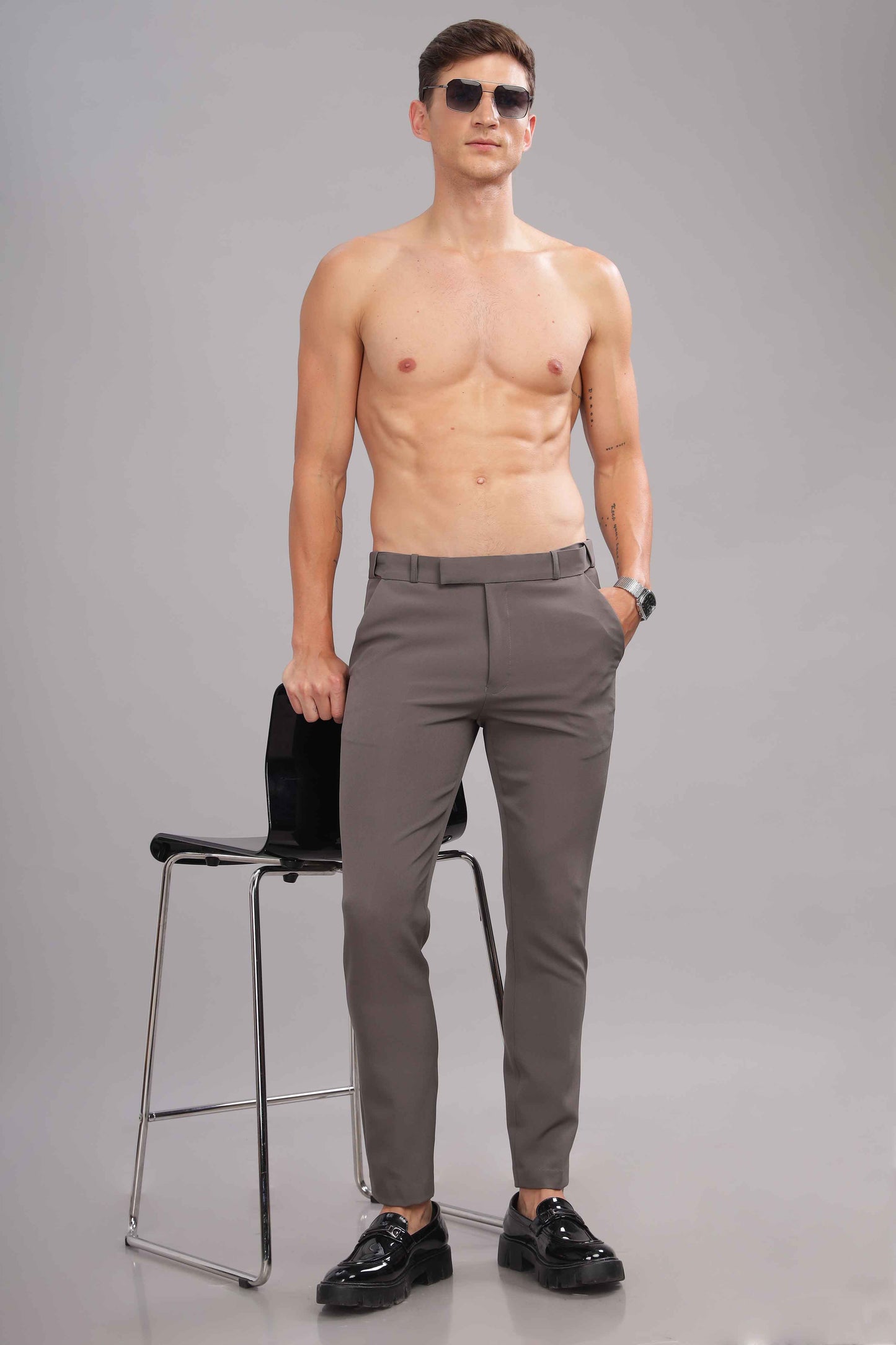 Stone Flexi Waist Trouser