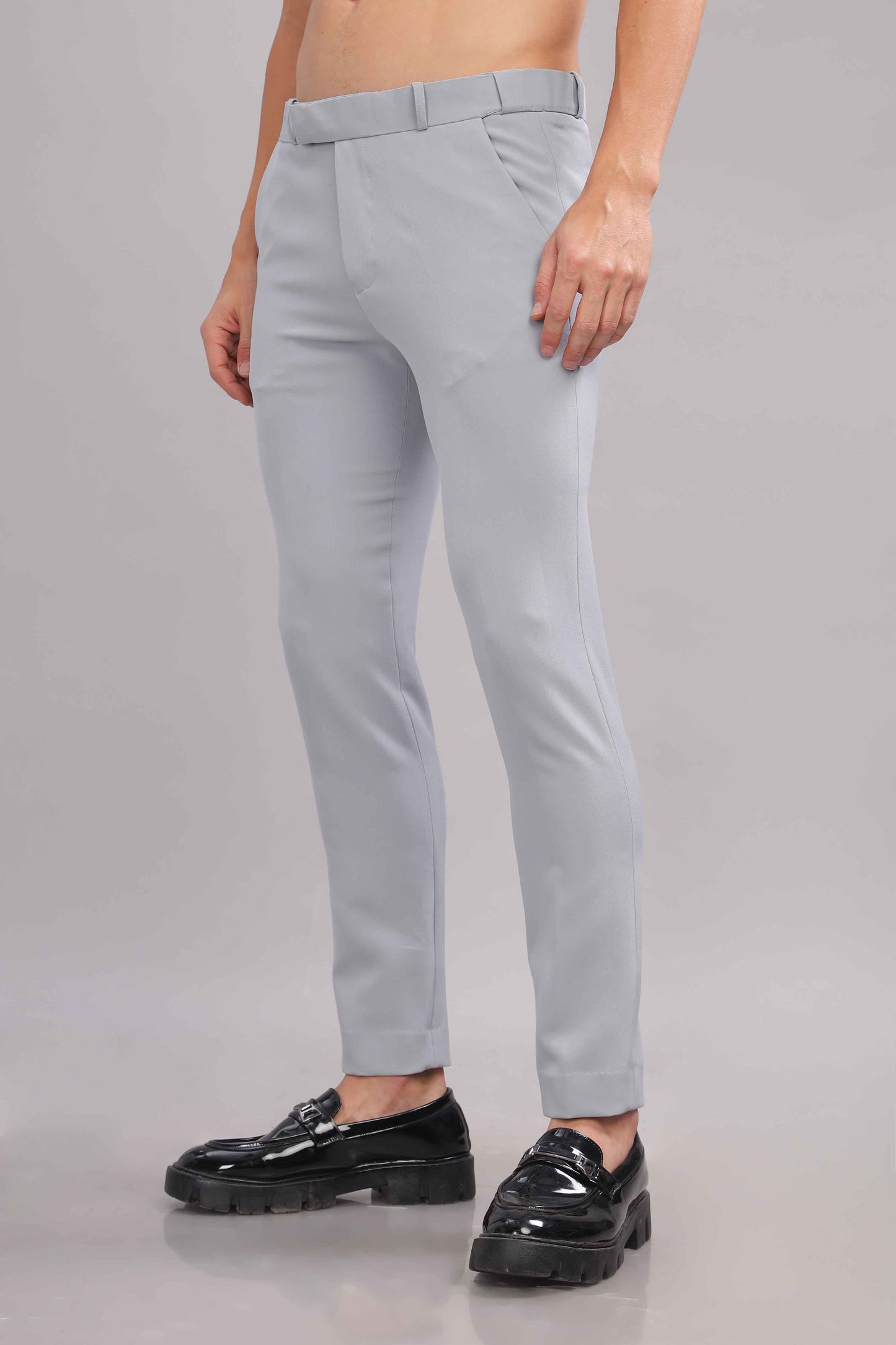 Silver Grey Flexi Waist Trouser